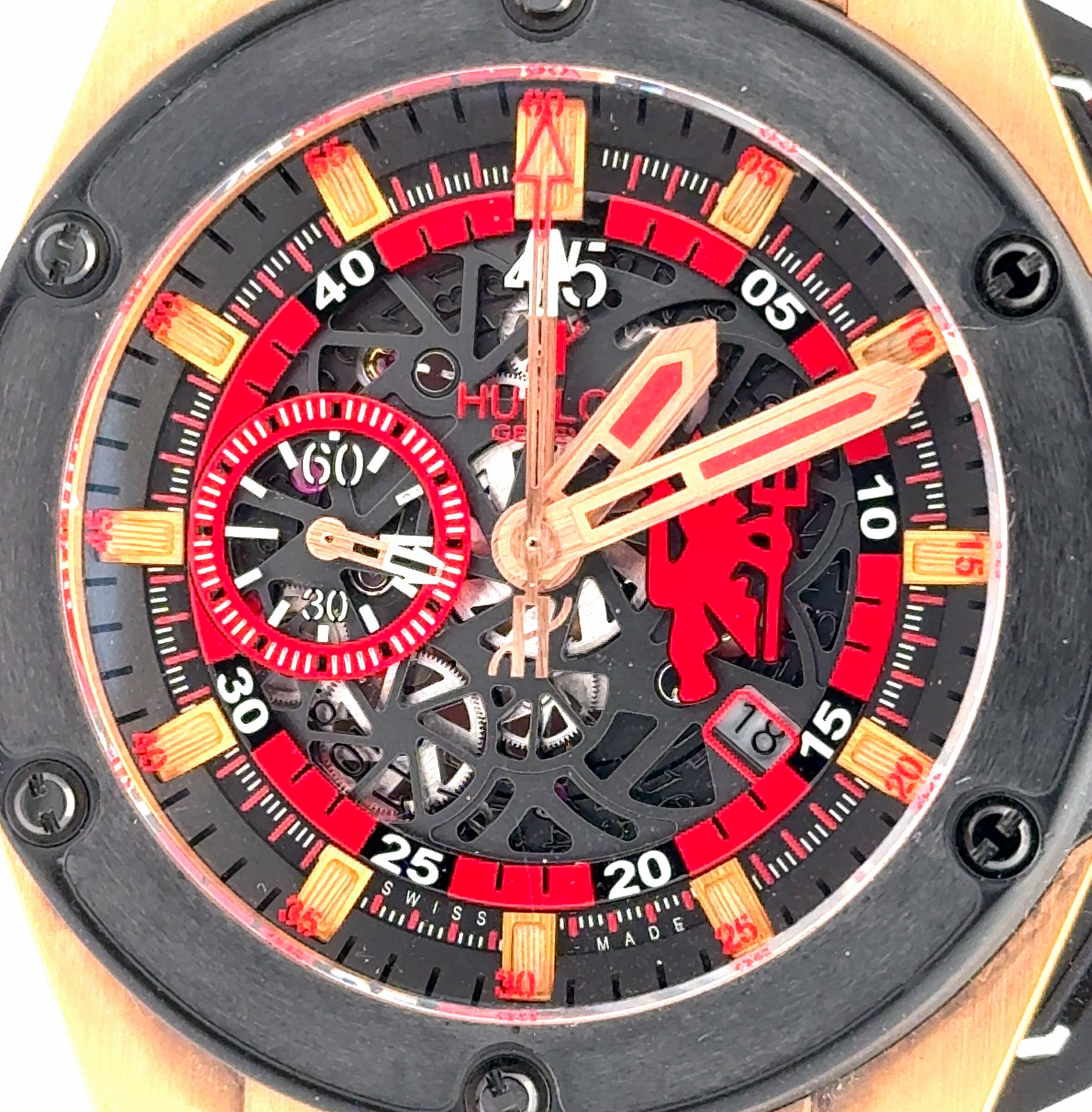 Hublot Big Bang King Power "Red Devil" Manchester United Rose Gold 25/250 Watch