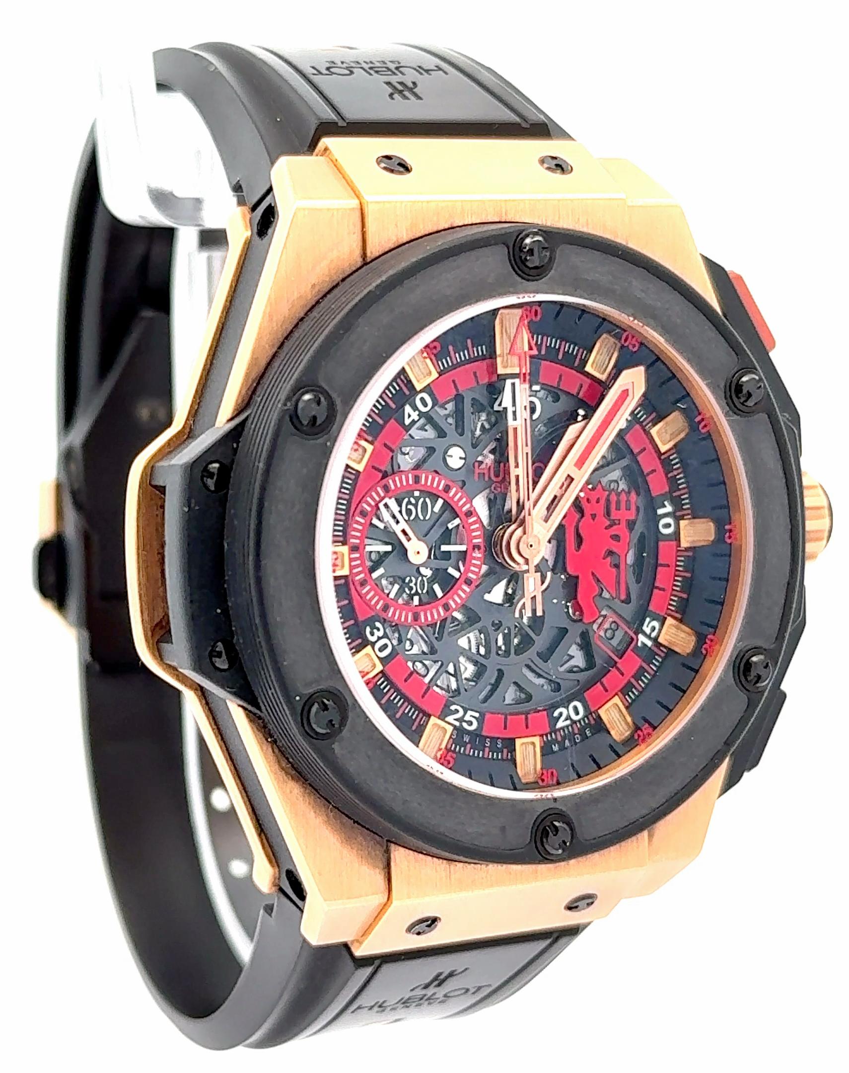 Hublot Big Bang King Power "Red Devil" Manchester United Rose Gold 25/250 Watch