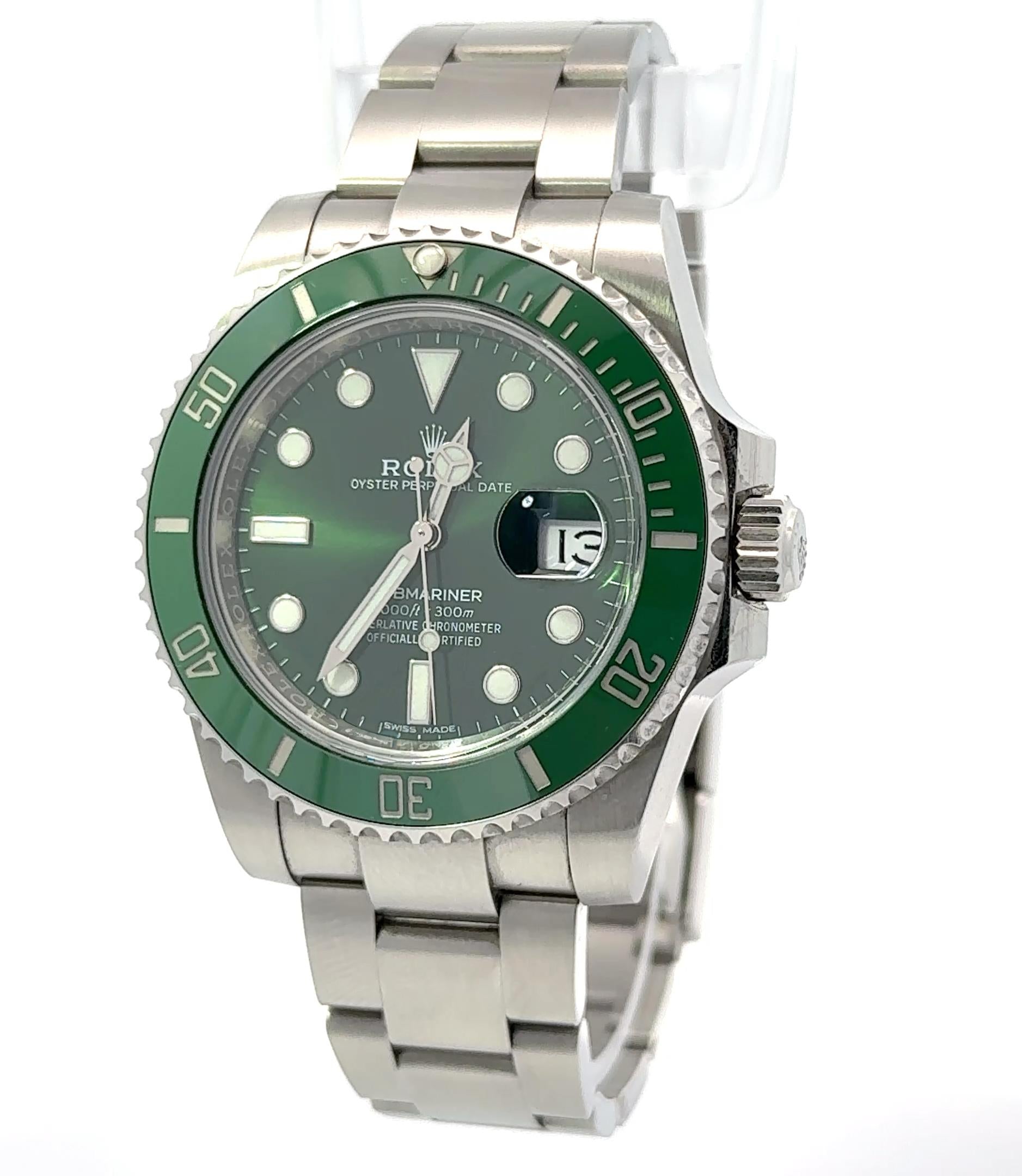 Rolex 2016 Submariner - 116610LV Stainless Steel Oyster Watch w/ Card and Box