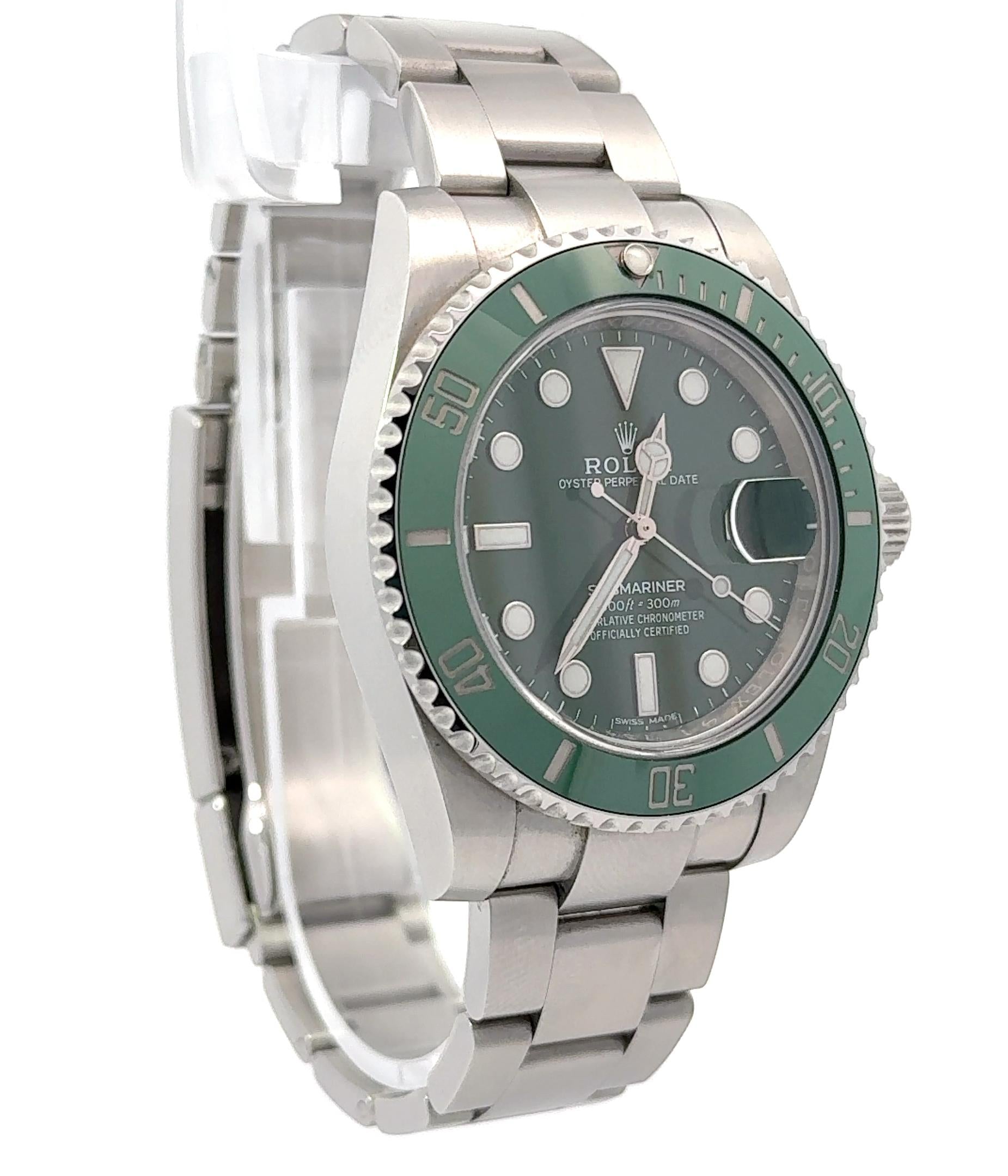 Rolex 2016 Submariner - 116610LV Stainless Steel Oyster Watch w/ Card and Box