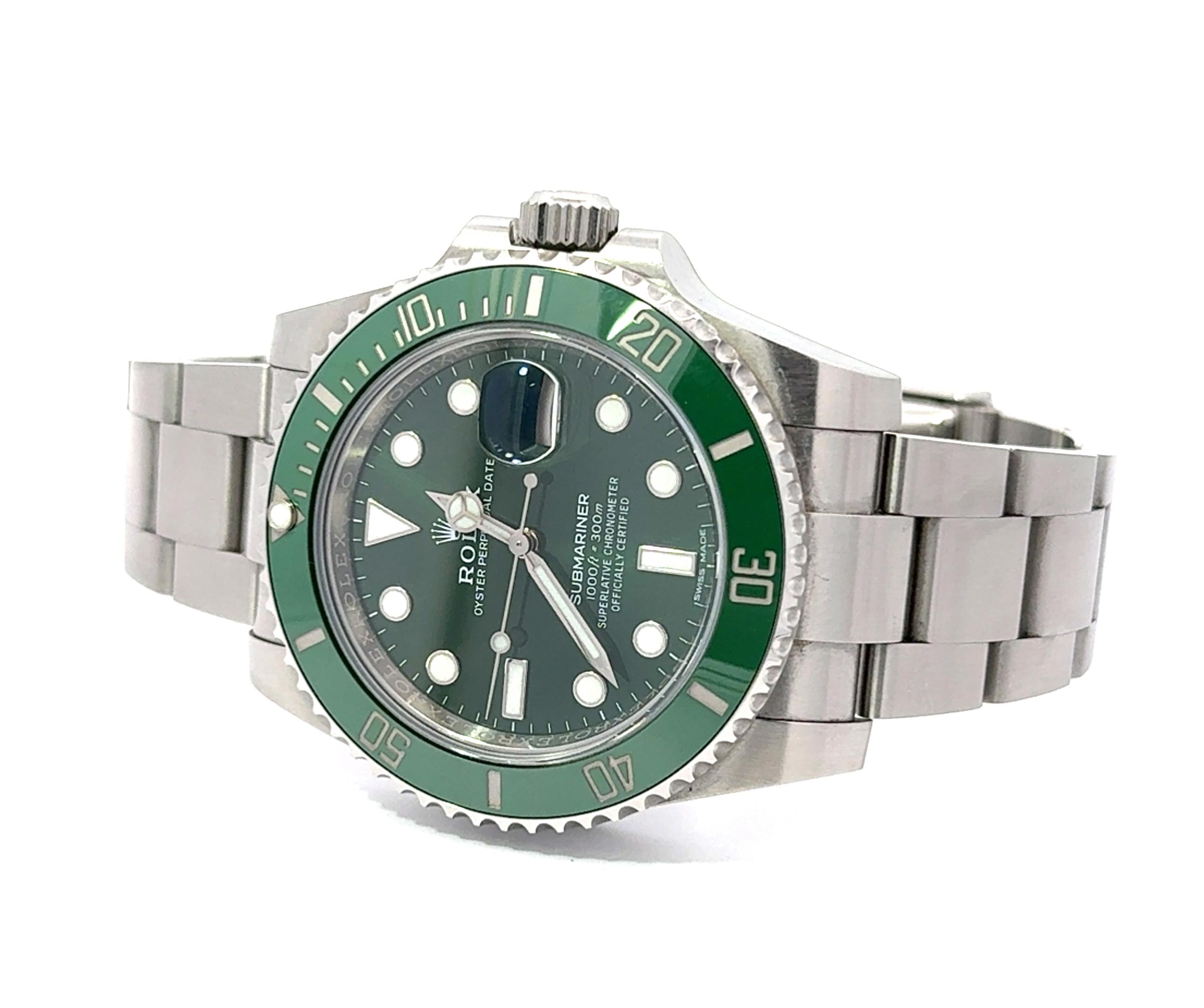 Rolex 2016 Submariner - 116610LV Stainless Steel Oyster Watch w/ Card and Box