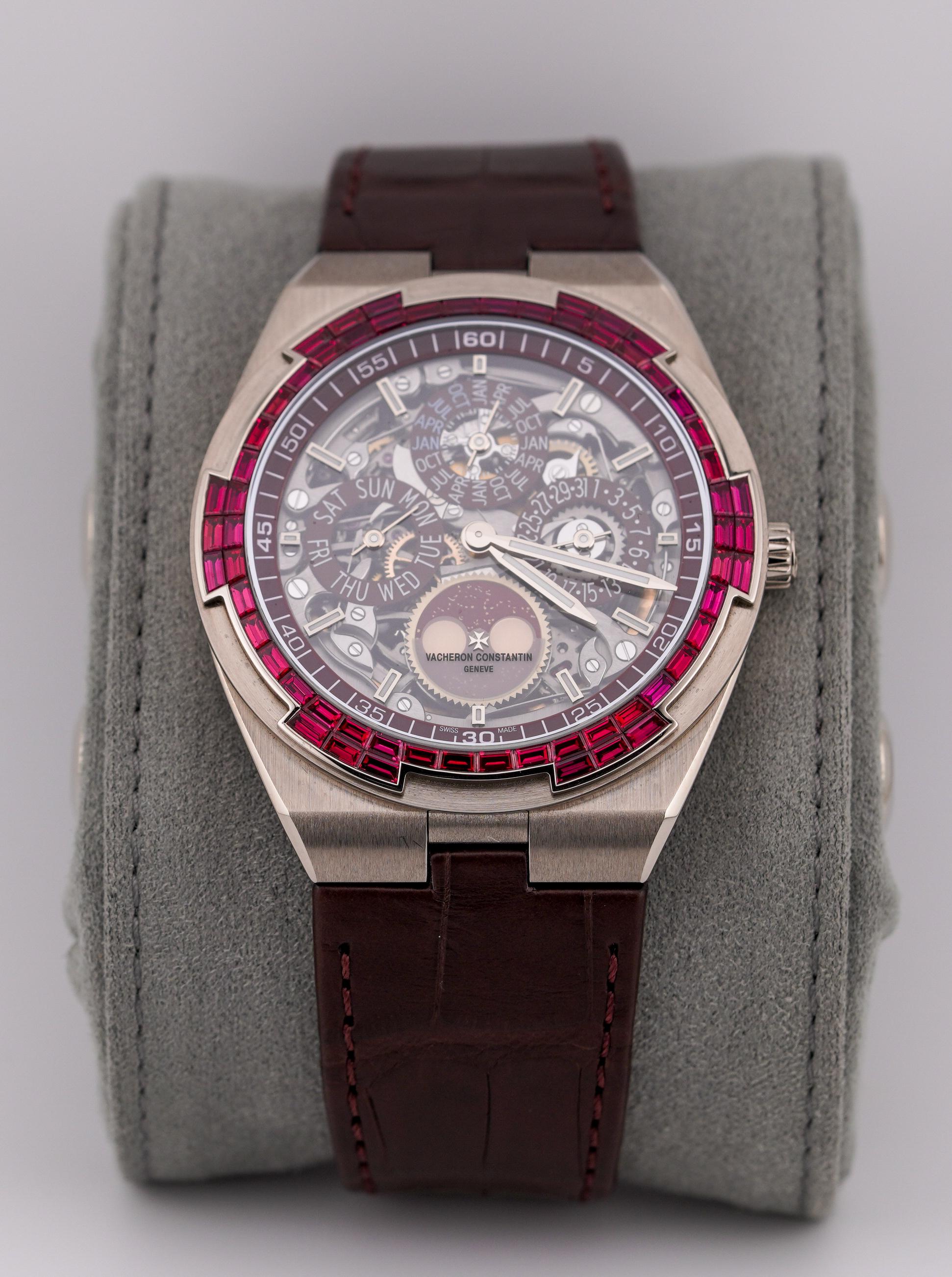 Vacheron Constantin Overseas 4307V/220G-238C White Gold Ruby Bezel  Watch