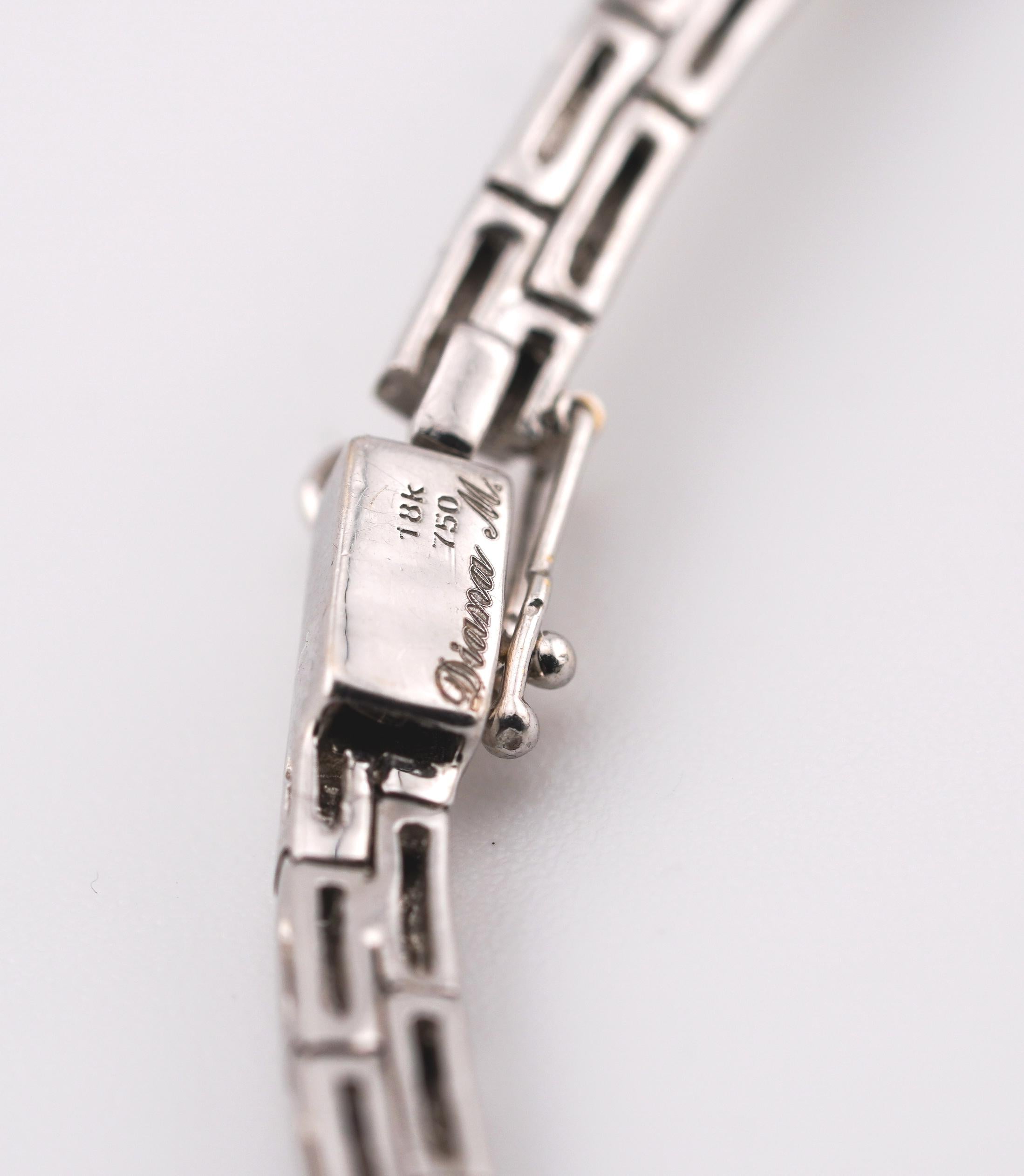 18k White Gold 33.10ct of Rubellites and 11.50ct of Diamond Flower Necklace