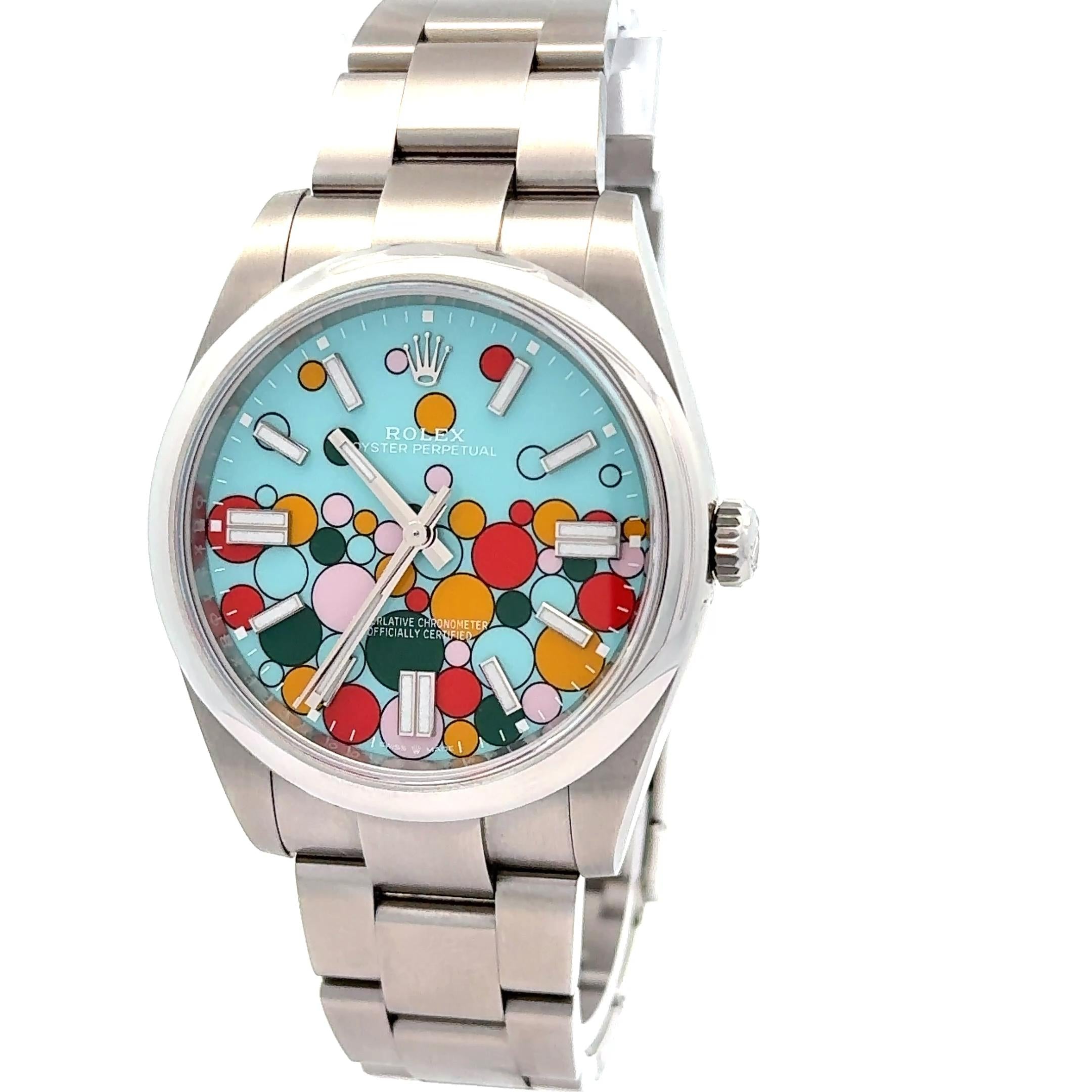 Rolex 2024 Oyster Perpetual 124300 41MM Celebration Dial Watch w/ Box & Papers