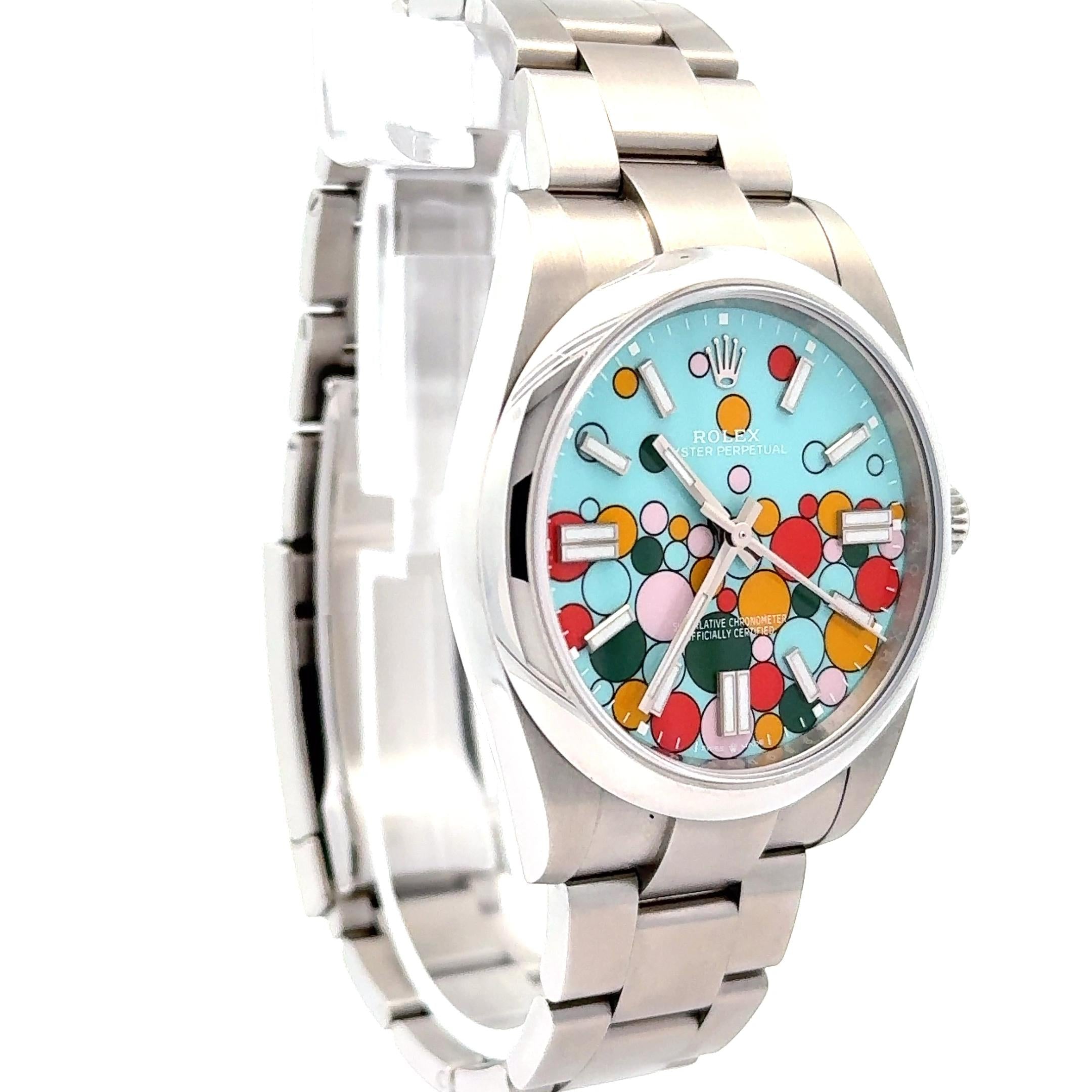 Rolex 2024 Oyster Perpetual 124300 41MM Celebration Dial Watch w/ Box & Papers