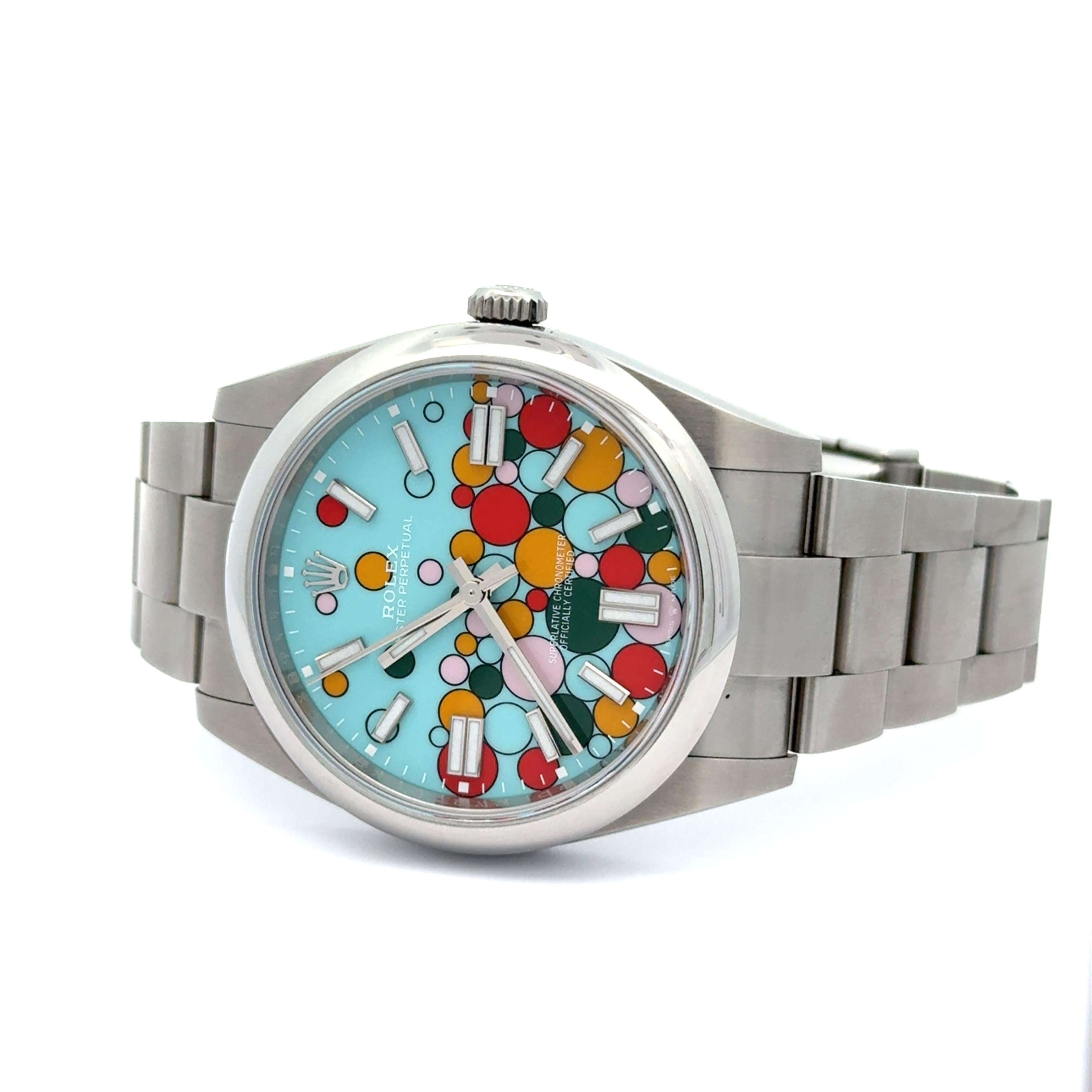 Rolex 2024 Oyster Perpetual 124300 41MM Celebration Dial Watch w/ Box & Papers