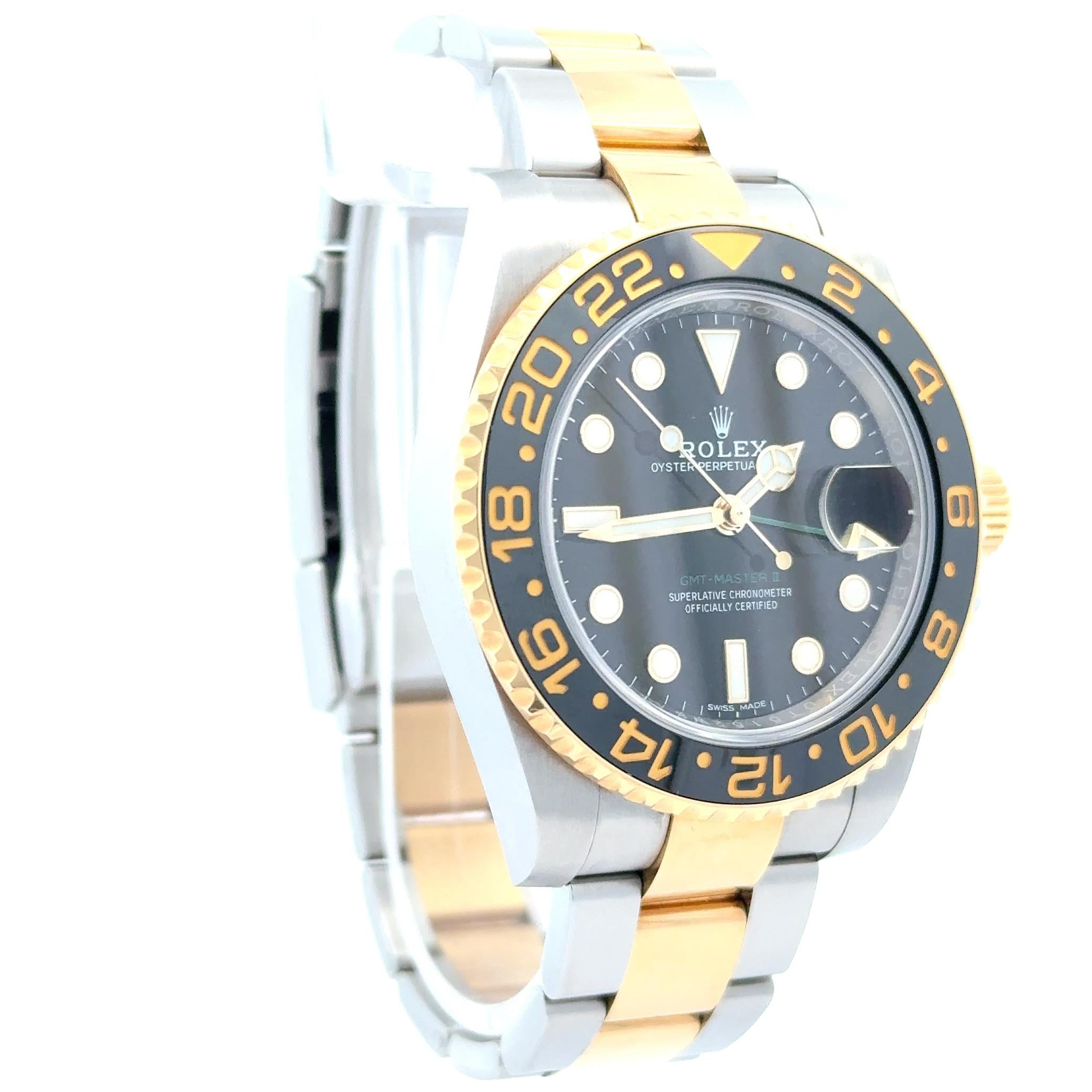 Rolex 2018 GMT-Master II 116713LN 2-Tone Black Dial Wrist Watch w/Box and Papers