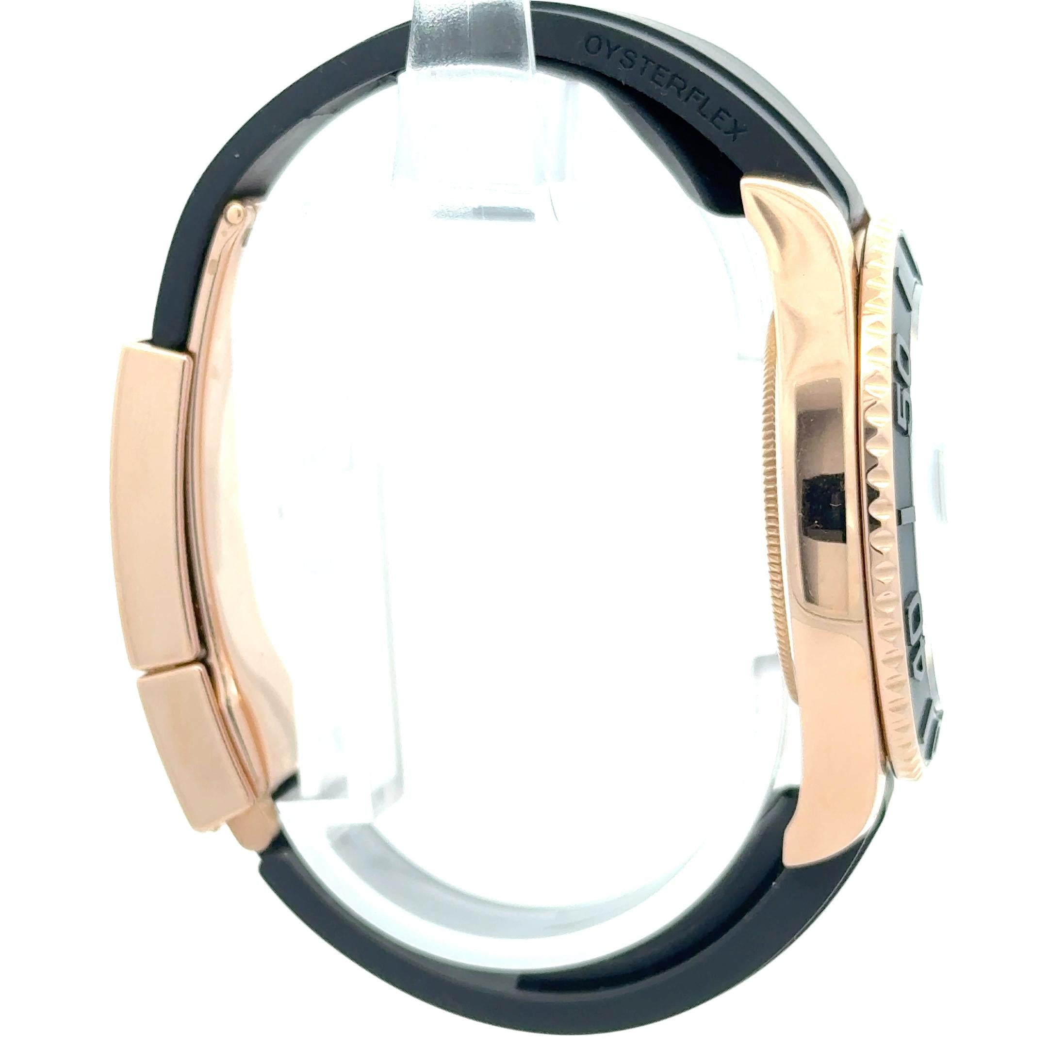 Rolex 2016 Yacht-Master 116655 18k Rose Gold Oysterflex Watch w/ Box and Papers