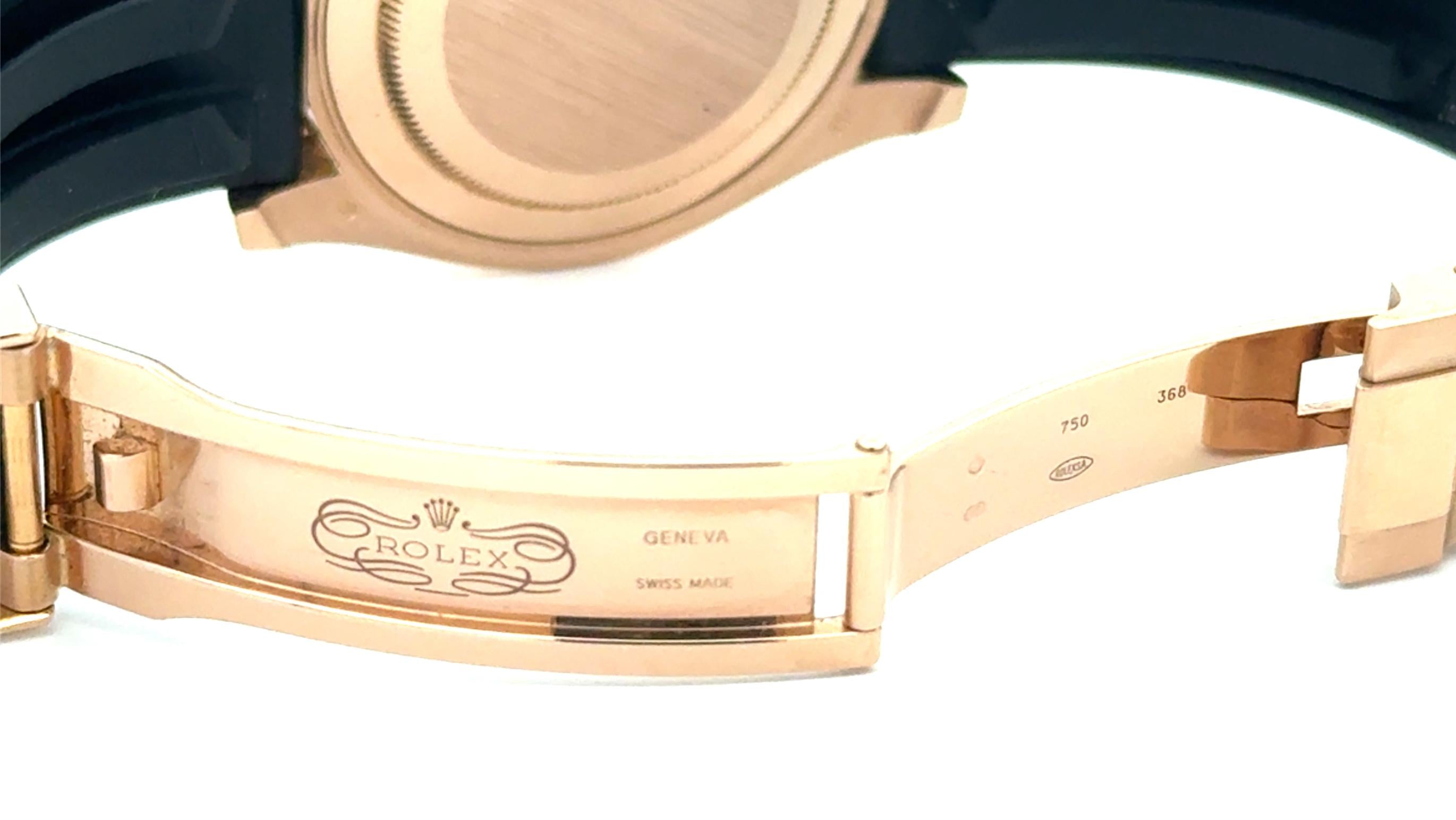 Rolex 2016 Yacht-Master 116655 18k Rose Gold Oysterflex Watch w/ Box and Papers