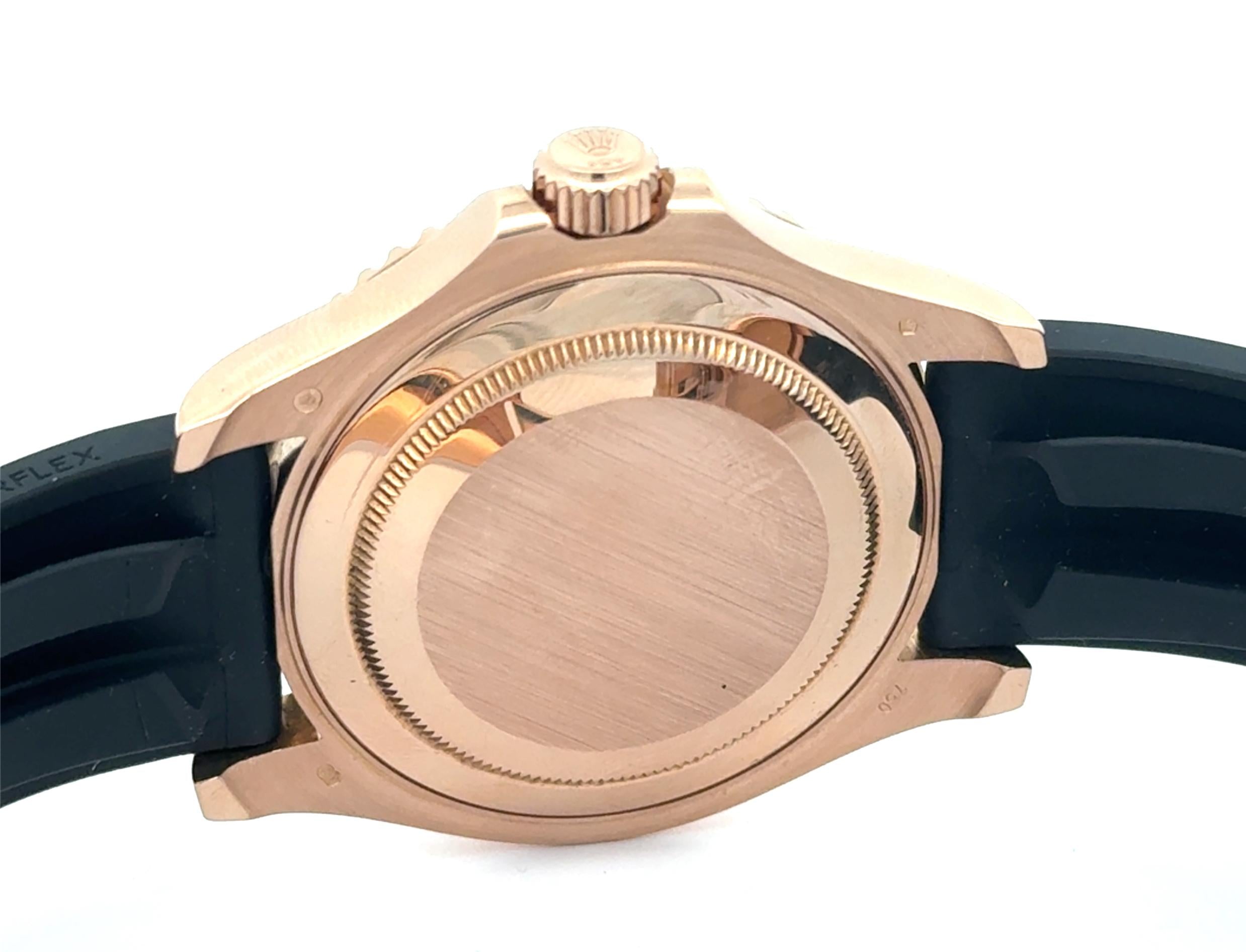 Rolex 2016 Yacht-Master 116655 18k Rose Gold Oysterflex Watch w/ Box and Papers