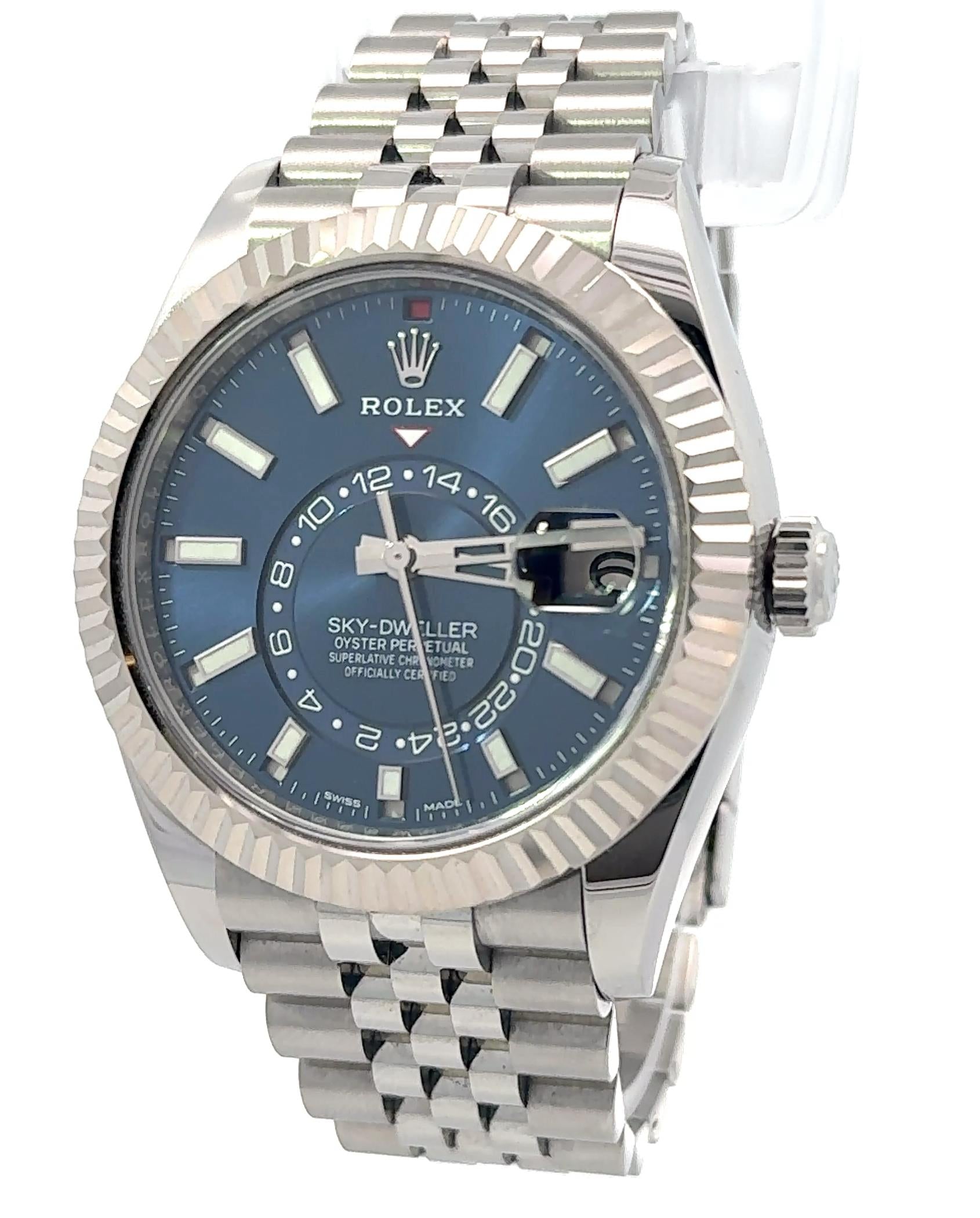 Rolex 2022 Sky-Dweller 326934 Stainless 42mm Jubilee Watch w/ CARD ONLY