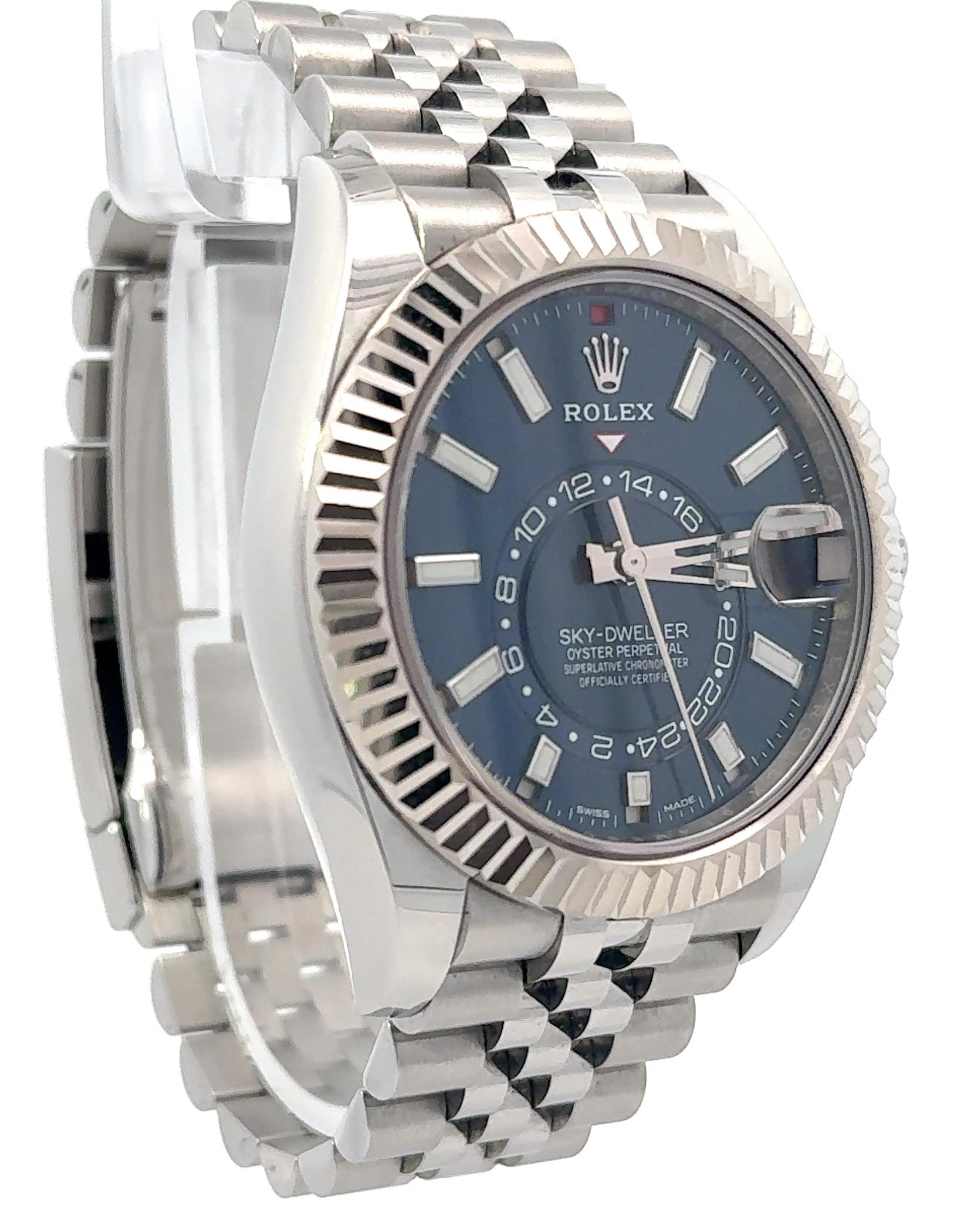 Rolex 2022 Sky-Dweller 326934 Stainless 42mm Jubilee Watch w/ CARD ONLY