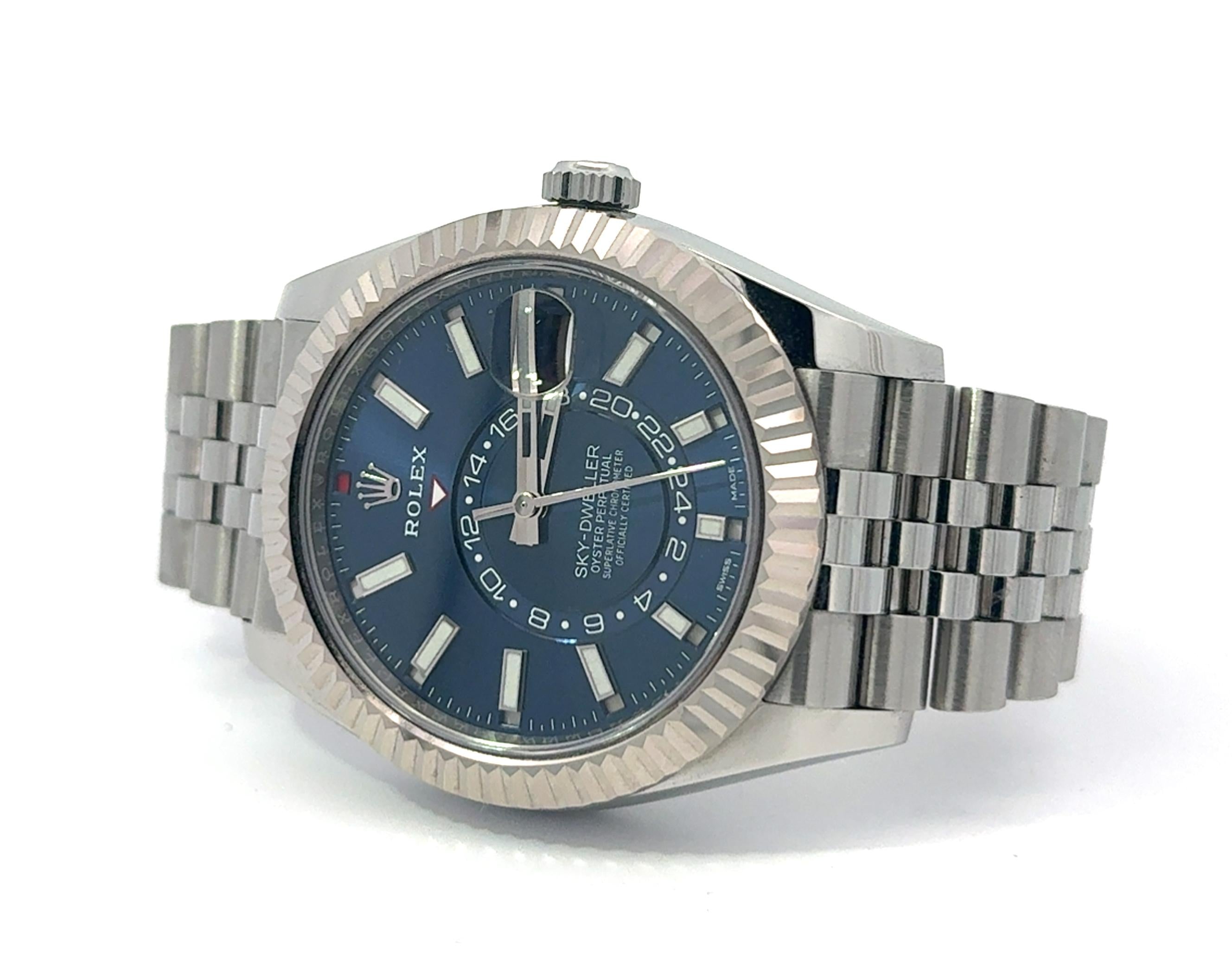 Rolex 2022 Sky-Dweller 326934 Stainless 42mm Jubilee Watch w/ CARD ONLY