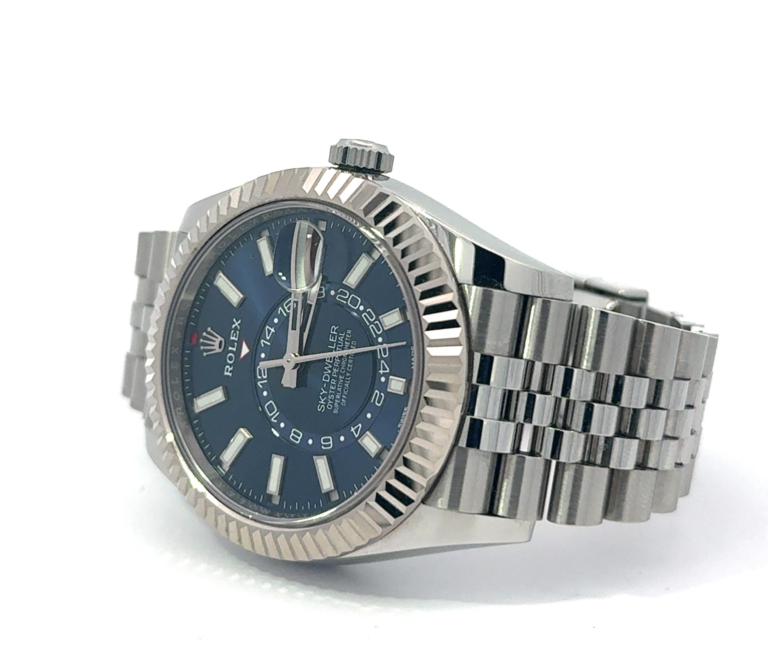 Rolex 2022 Sky-Dweller 326934 Stainless 42mm Jubilee Watch w/ CARD ONLY