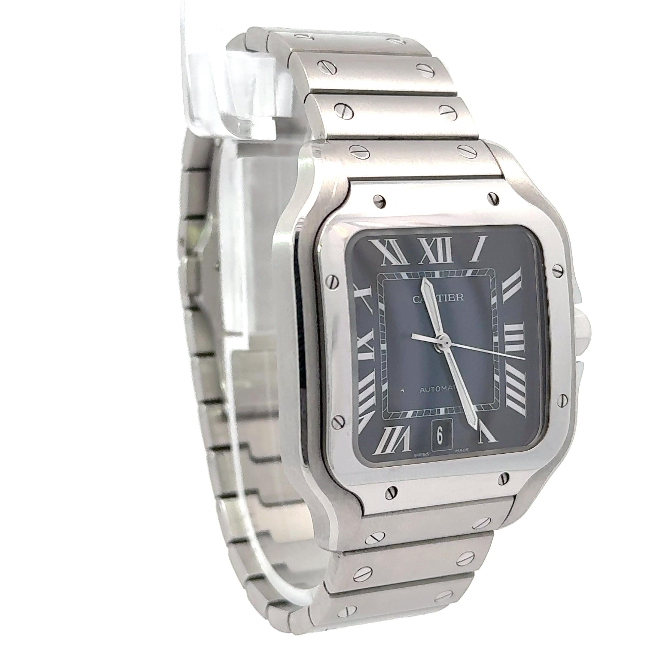 Cartier Santos WSSA0030 2023 Large Model Stainless Steel Watch (FULL SET)