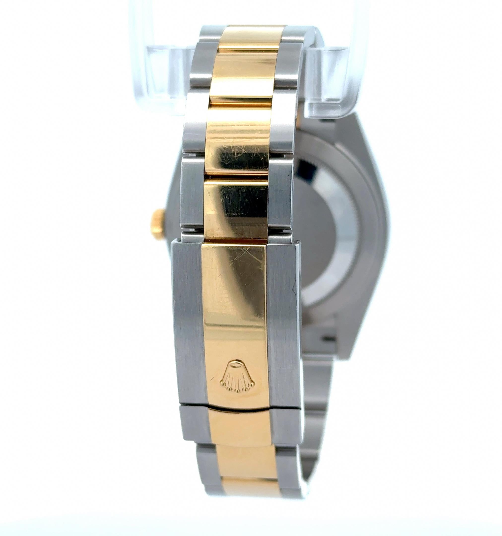 2023 Rolex Datejust 126303 Black Dial Diamond Indices Two Tone Oyster Watch