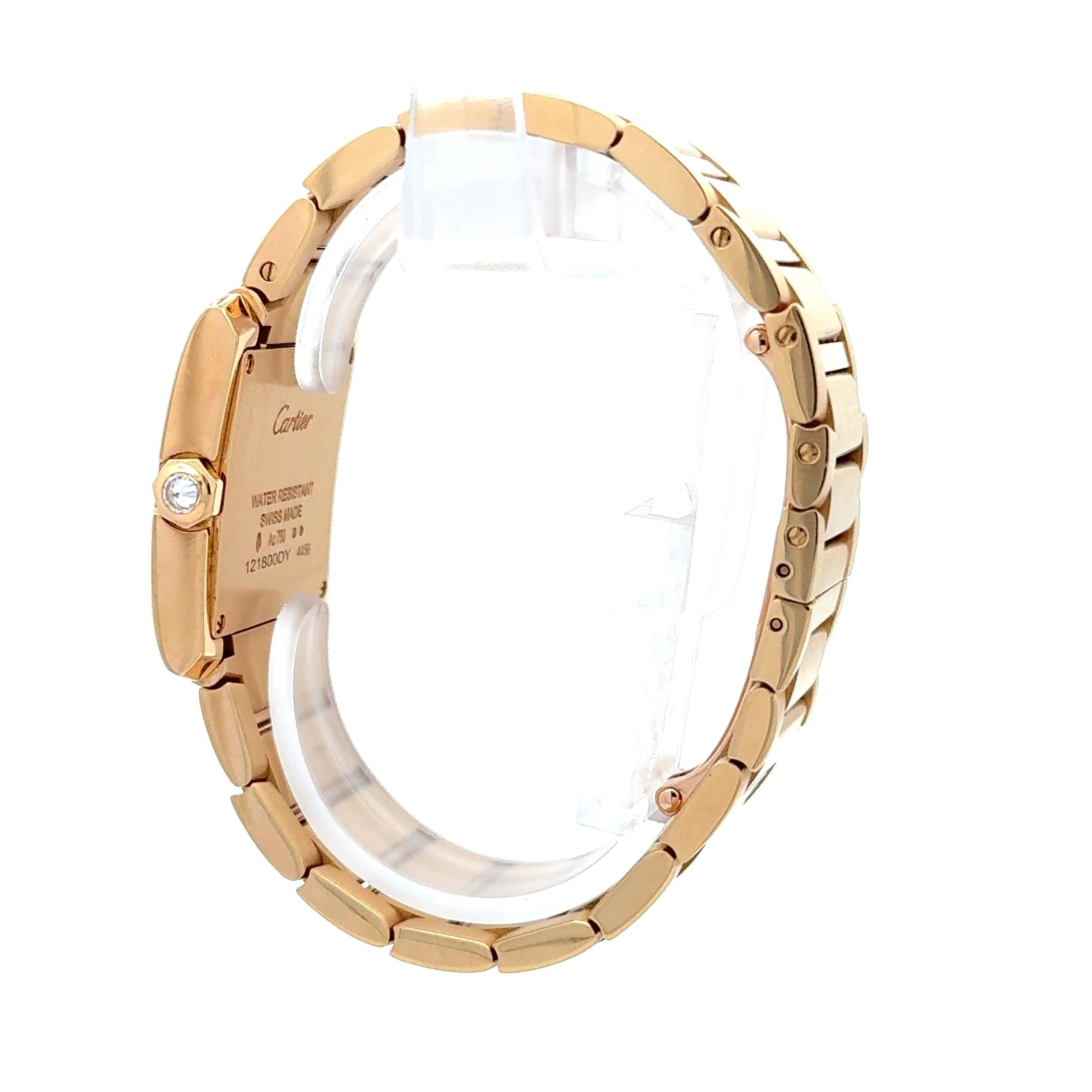 Cartier Tank 4456 Francaise 18k Yellow Gold And Diamond Watch