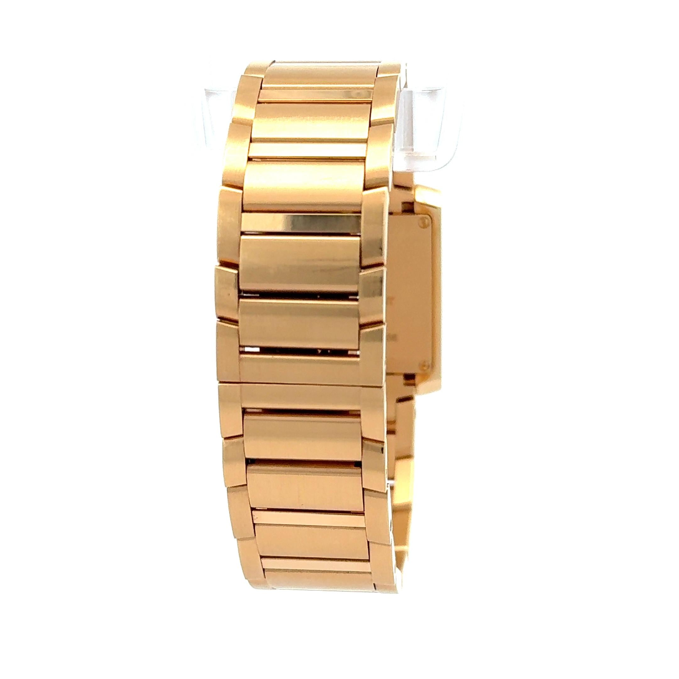 Cartier Tank 4456 Francaise 18k Yellow Gold And Diamond Watch