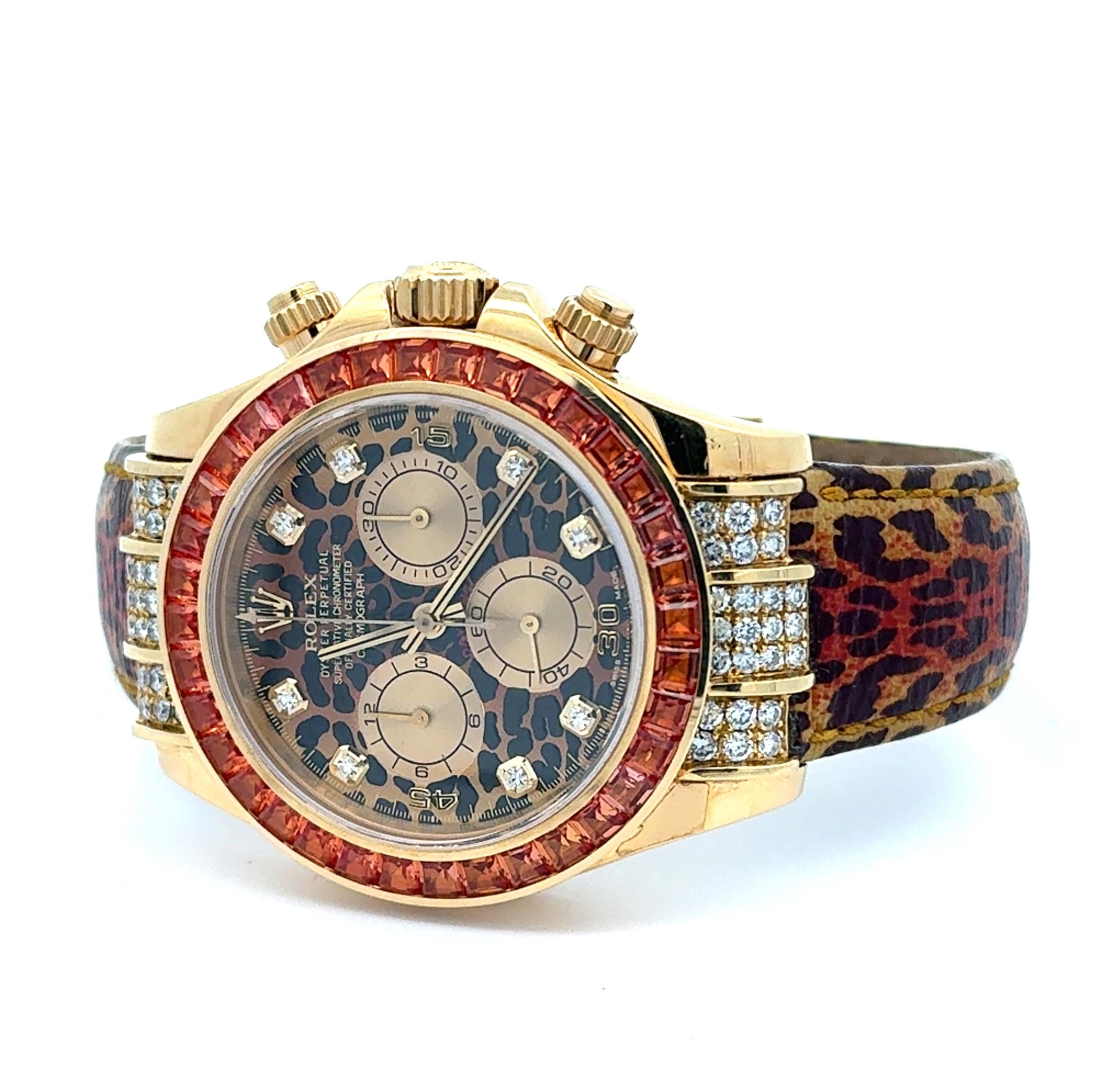 Rolex 2011 Daytona - 116598 SACO Leopard Dial and Band Watch w/ Box and Papers