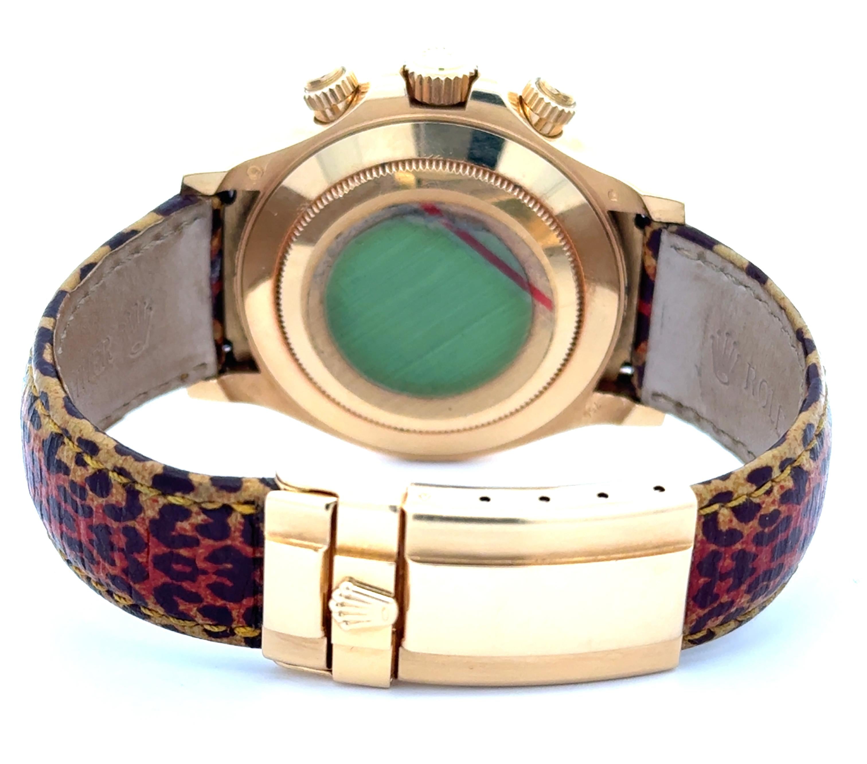 Rolex 2011 Daytona - 116598 SACO Leopard Dial and Band Watch w/ Box and Papers