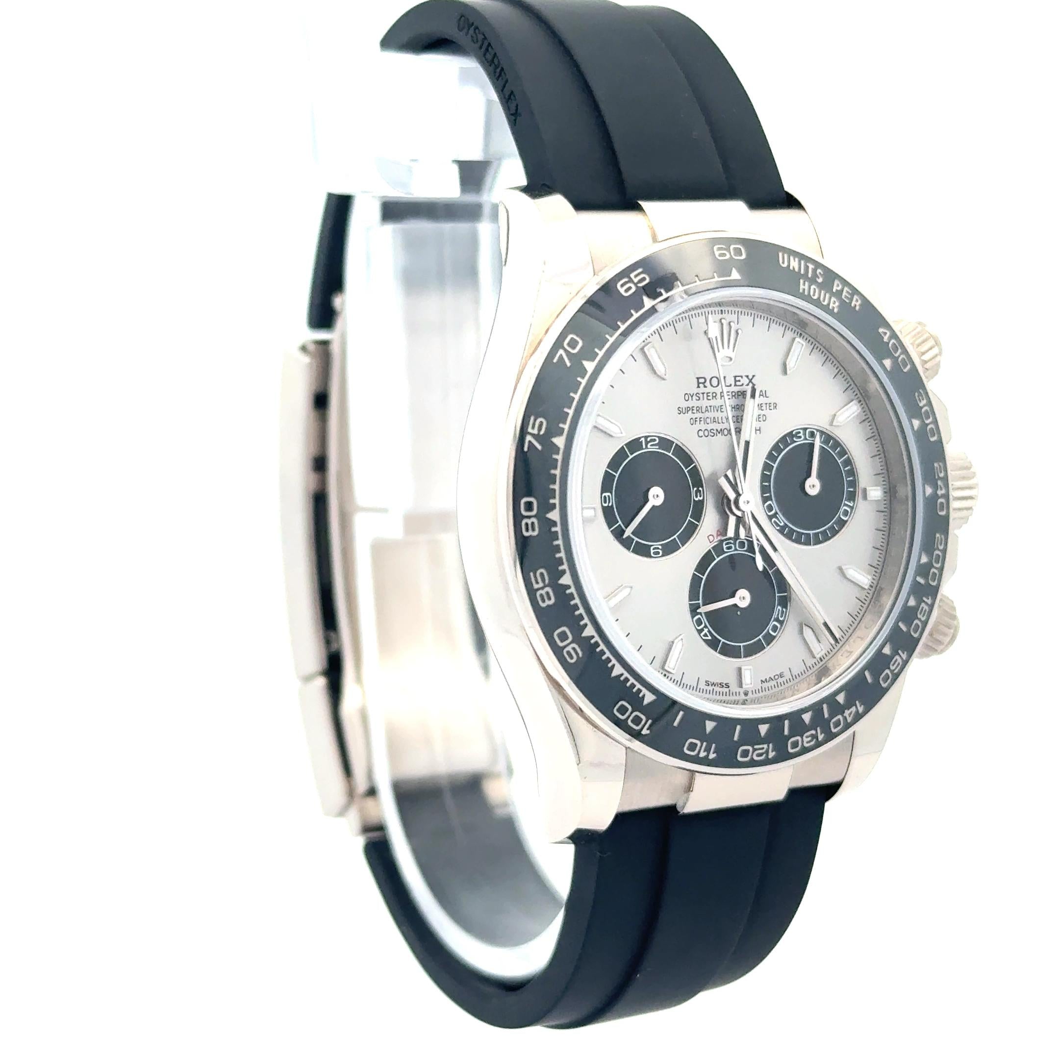 Rolex 2024 Daytona 126519LN White Gold 40mm Oysterflex Watch w/ Box and Papers