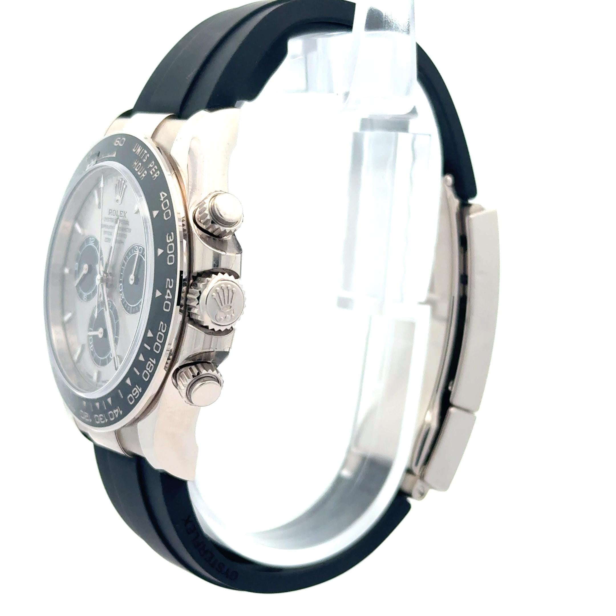 Rolex 2024 Daytona 126519LN White Gold 40mm Oysterflex Watch w/ Box and Papers