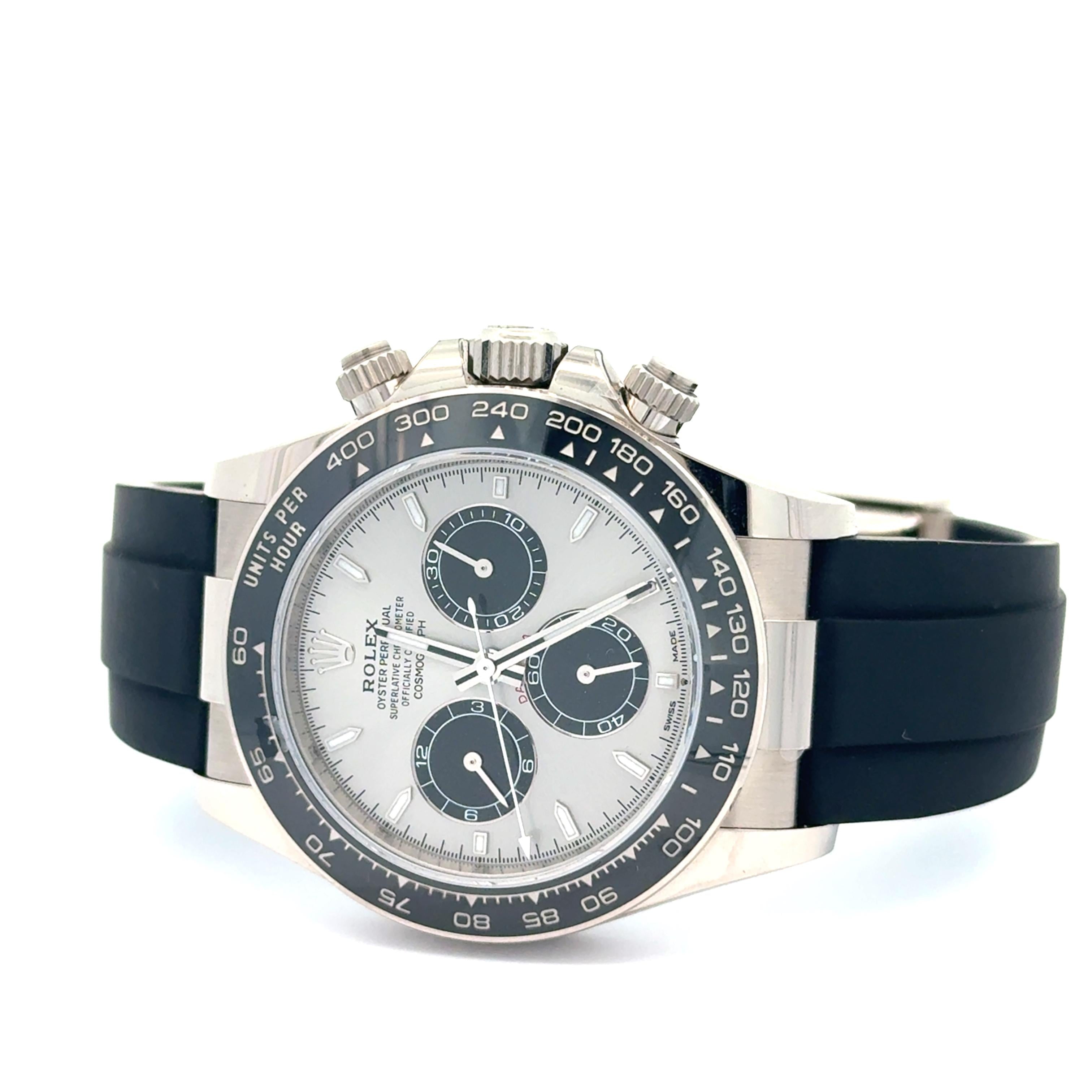 Rolex 2024 Daytona 126519LN White Gold 40mm Oysterflex Watch w/ Box and Papers