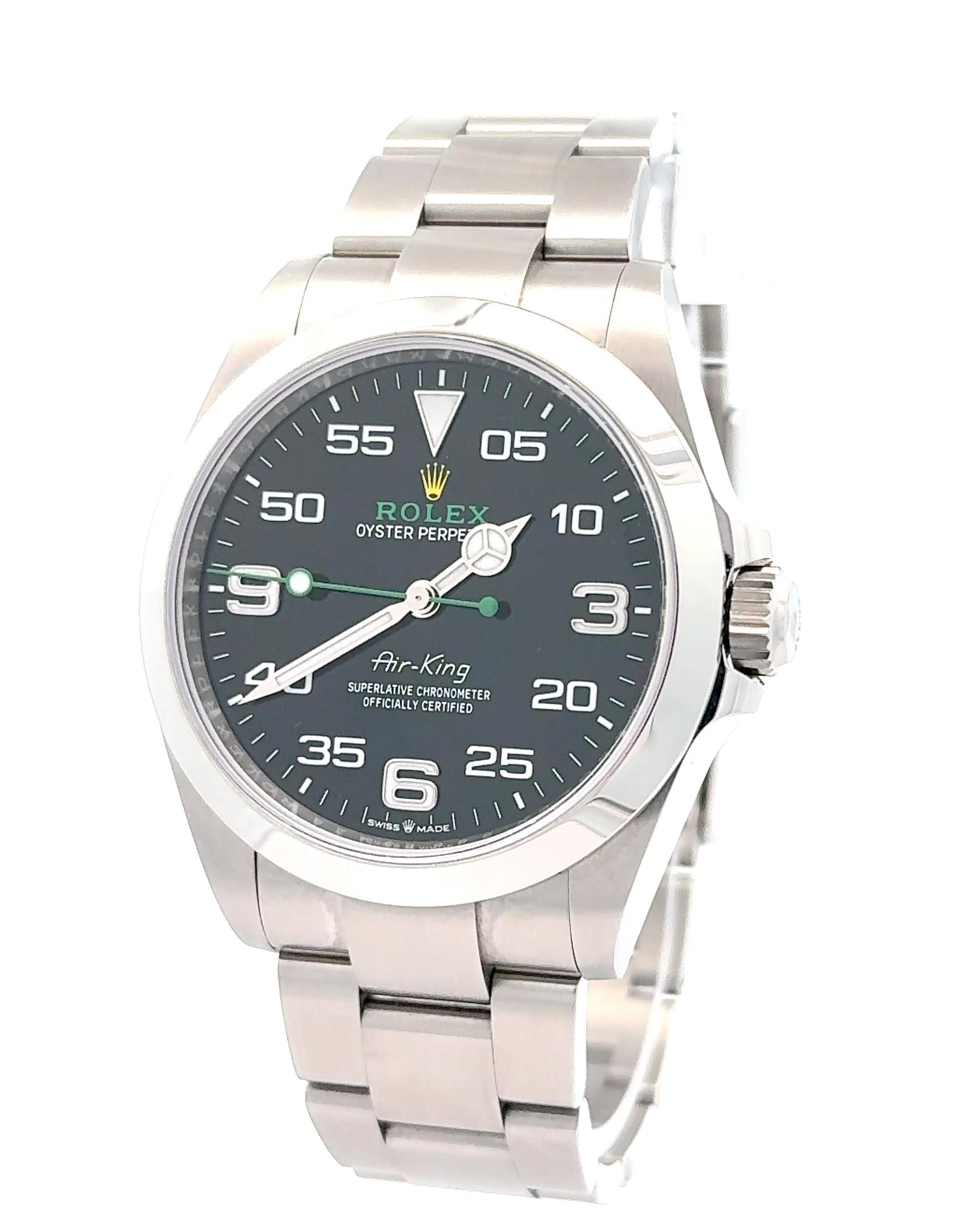 Rolex 2023 Air King - 126900 40mm Stainless Steel Oyster Watch w/ Box and Papers