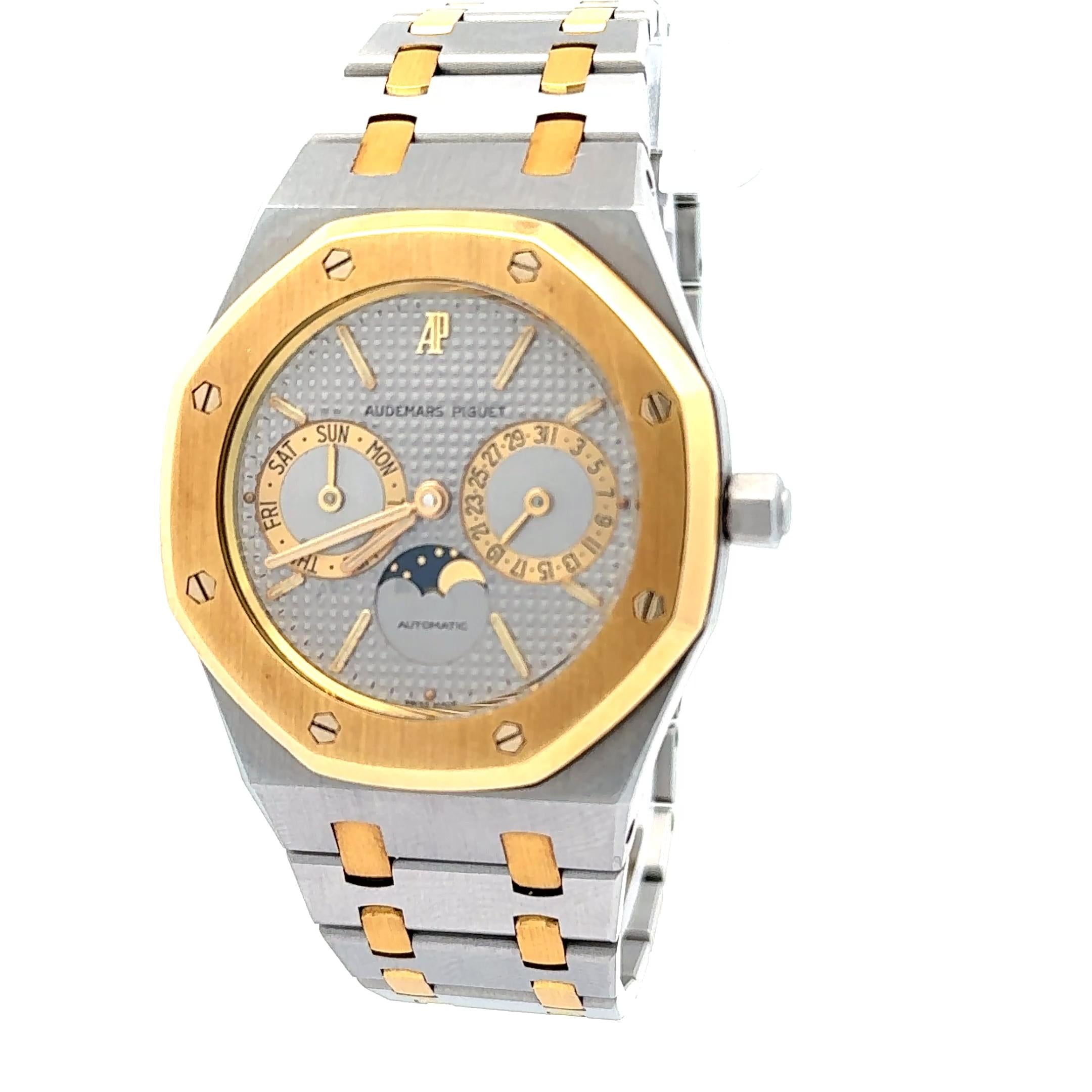 Audemars Piguet Royal Oak 25594SA Moon Phase Two Tone Wrist Watch