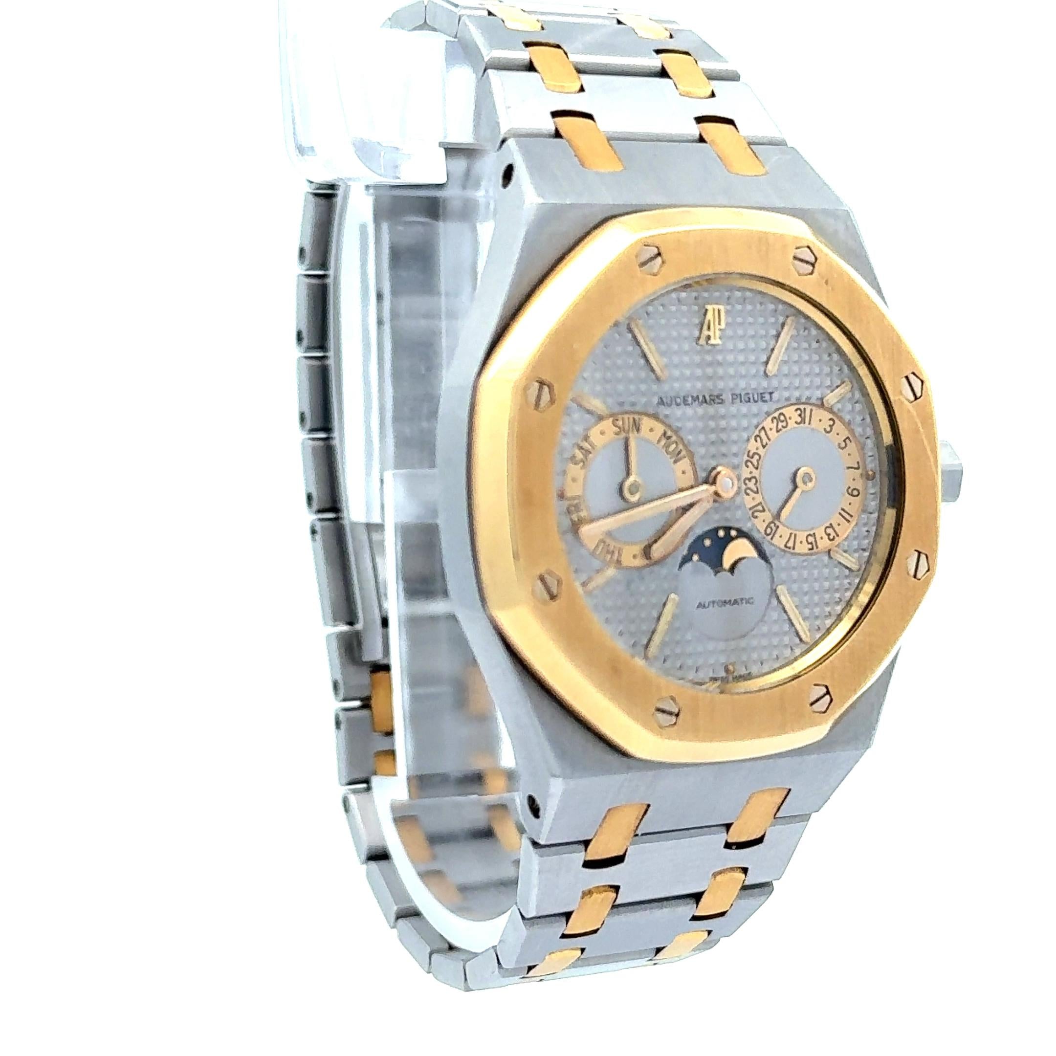 Audemars Piguet Royal Oak 25594SA Moon Phase Two Tone Wrist Watch