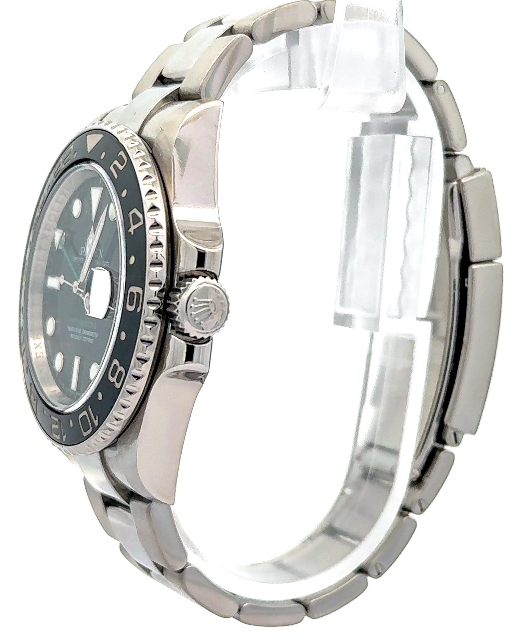 Rolex 2008 GMT-Master II 116710N Stainless Oyster Watch w/ Box and Card