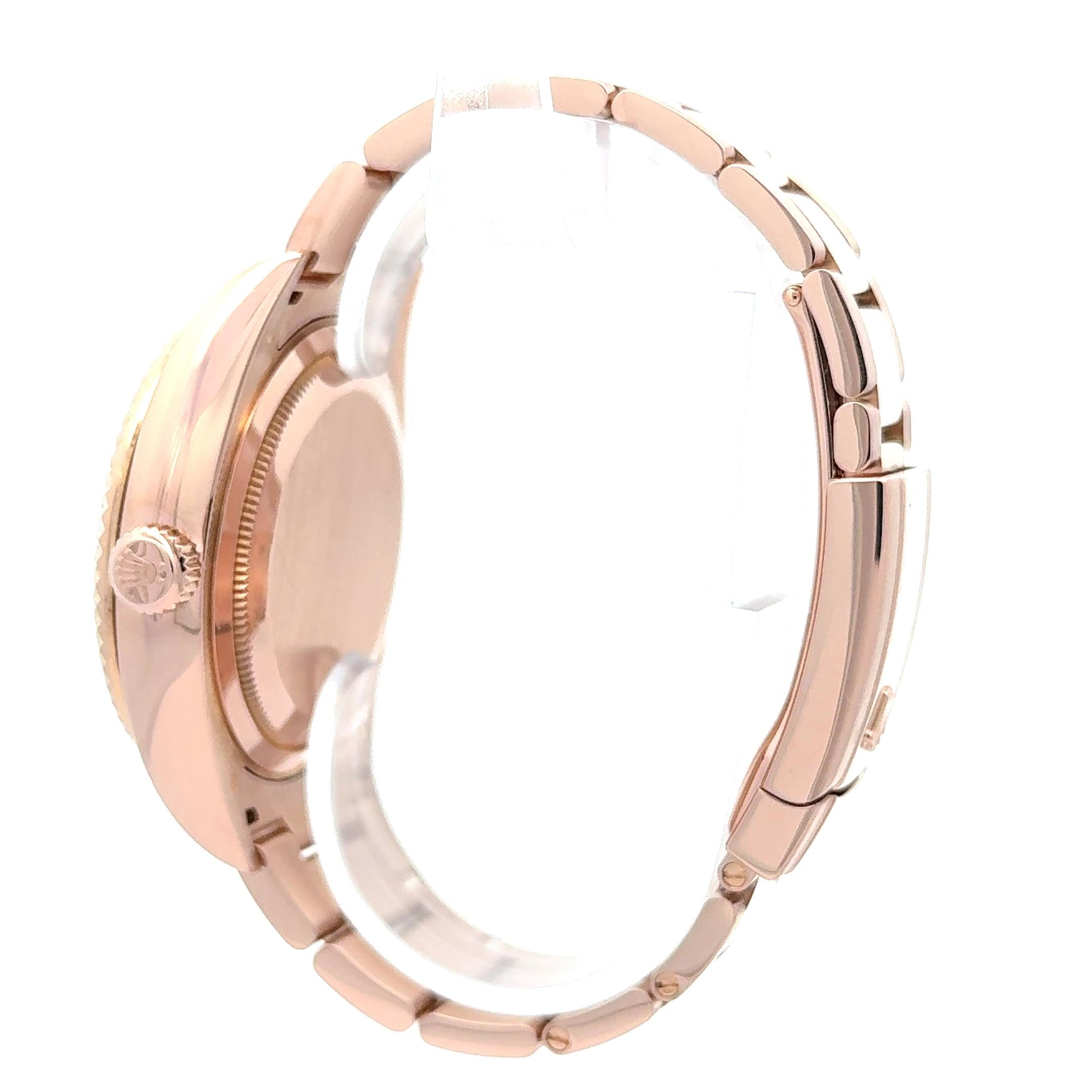 Rolex 2017 Sky Dweller 326935 Rose Gold Pink Sundust Dial Watch w/Box and Papers