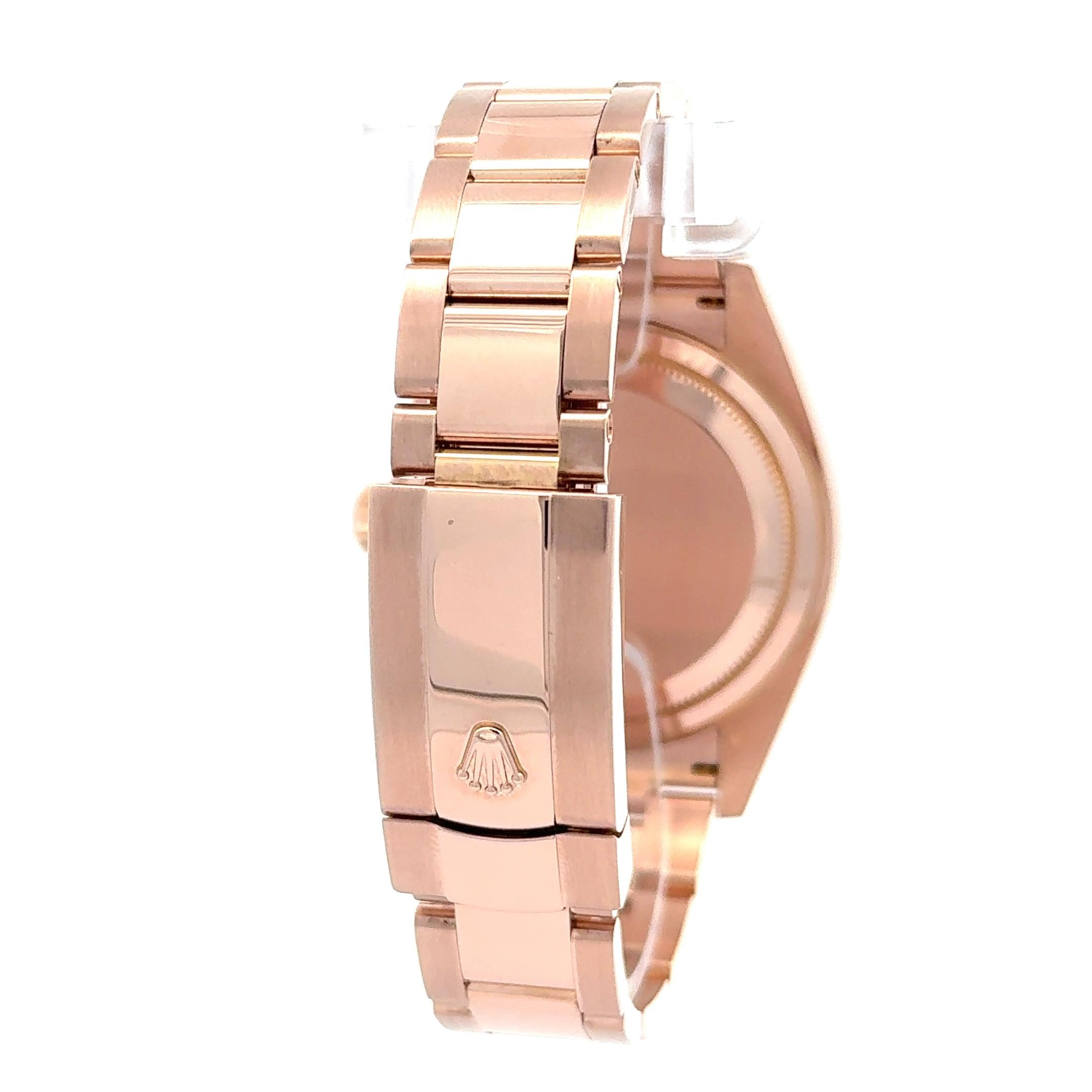 Rolex 2017 Sky Dweller 326935 Rose Gold Pink Sundust Dial Watch w/Box and Papers