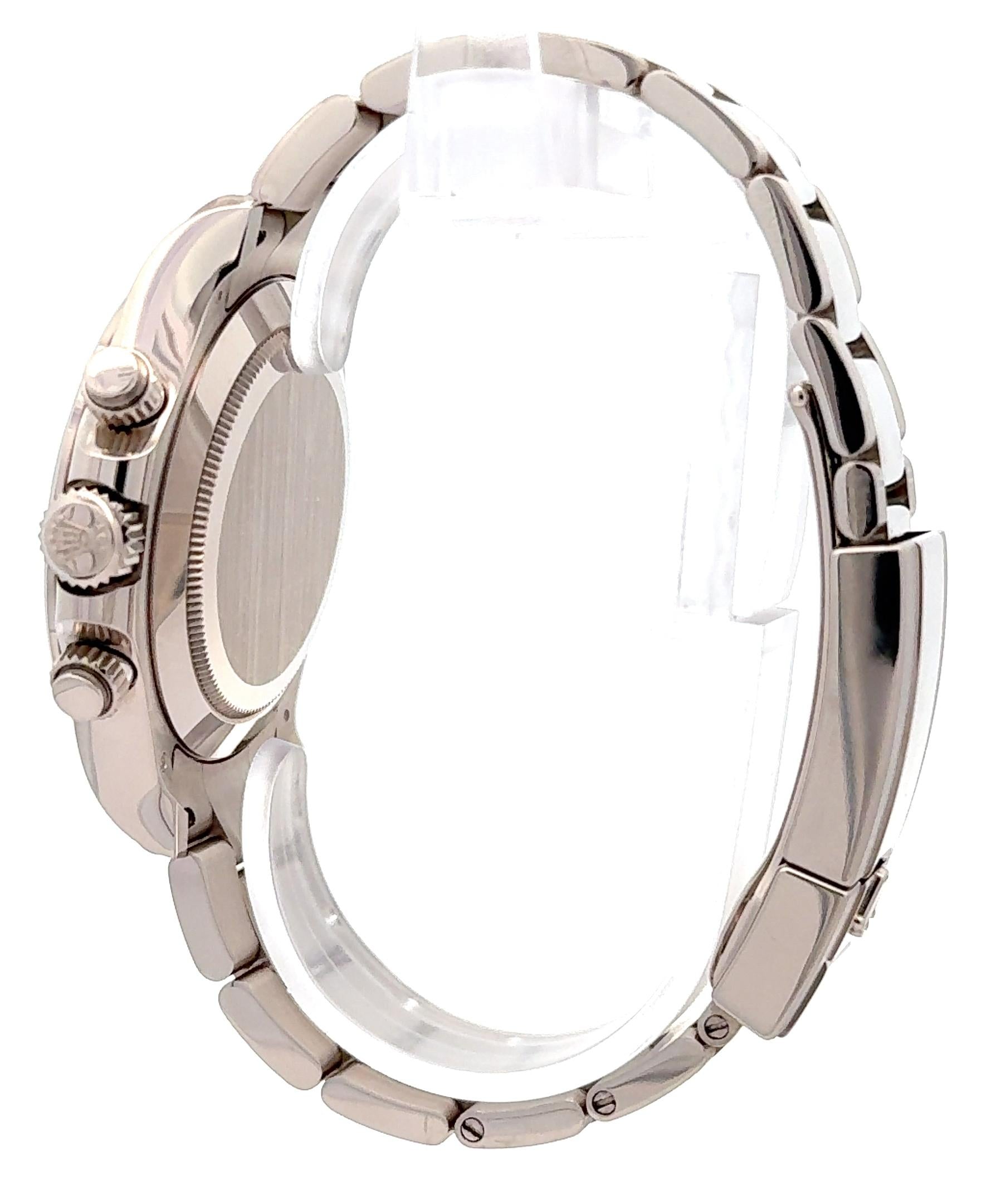 Rolex 2022 Daytona 116509 White Gold Blue Dial Oyster Watch w/ Box and Papers