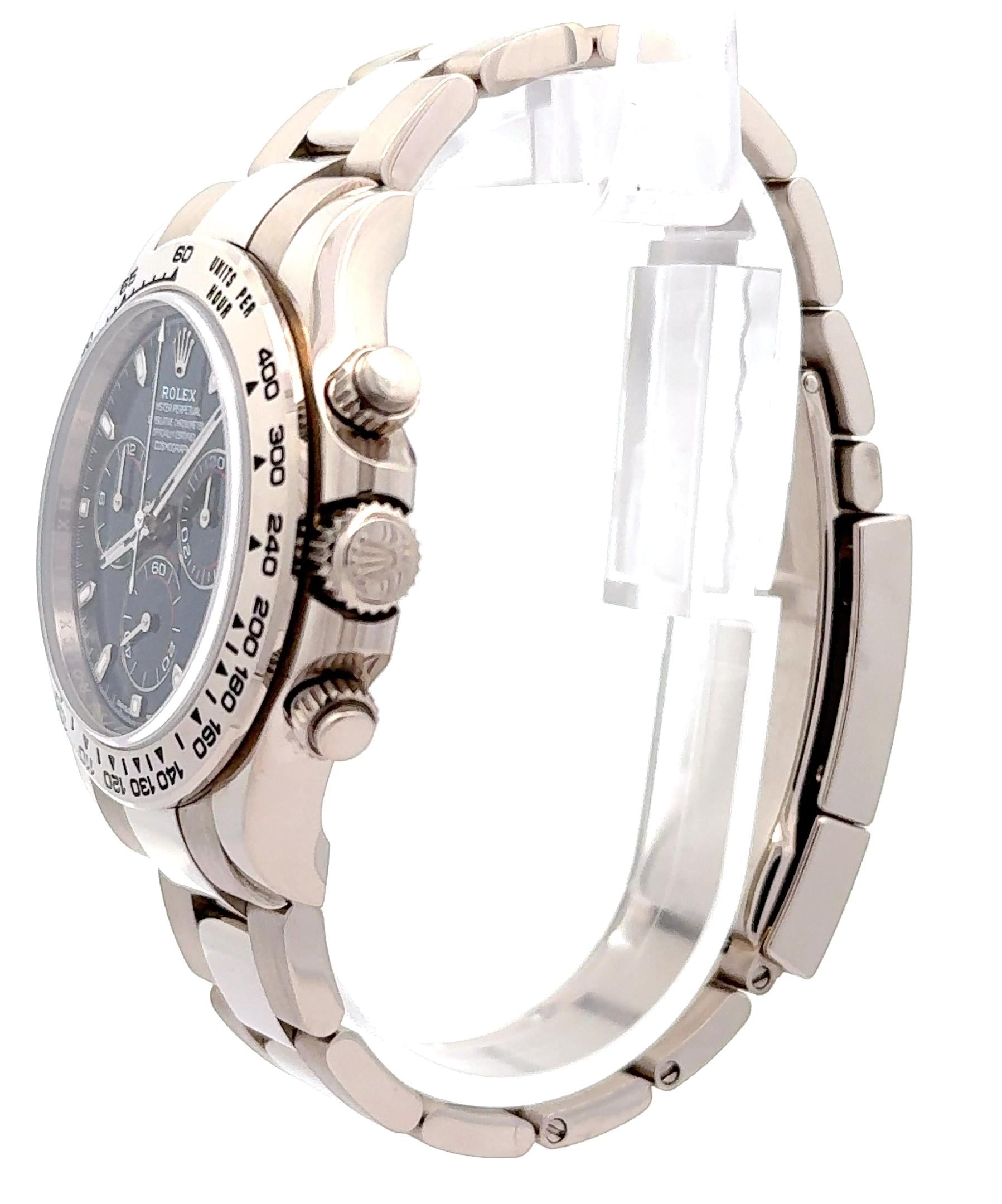 Rolex 2022 Daytona 116509 White Gold Blue Dial Oyster Watch w/ Box and Papers