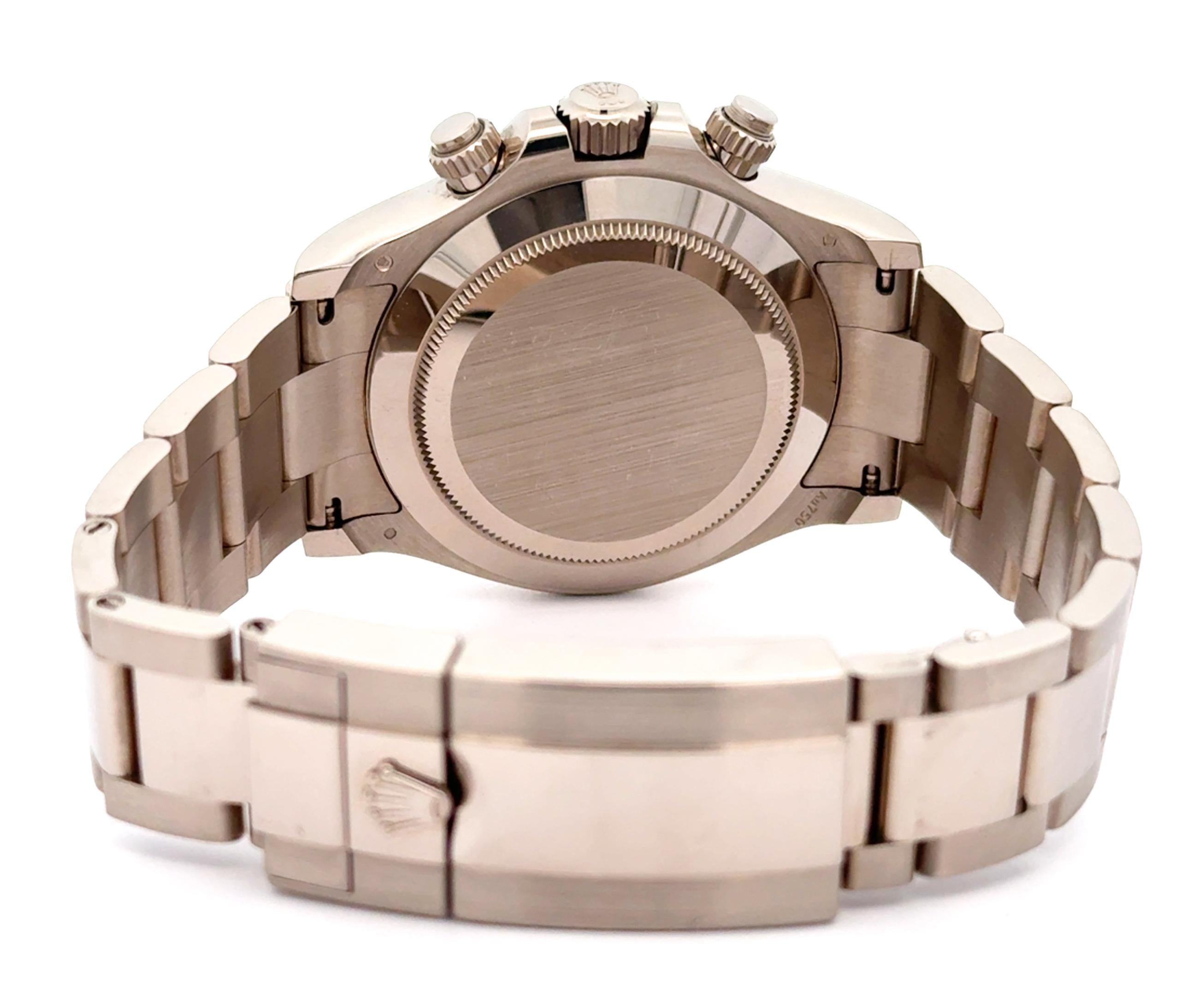 Rolex 2022 Daytona 116509 White Gold Blue Dial Oyster Watch w/ Box and Papers