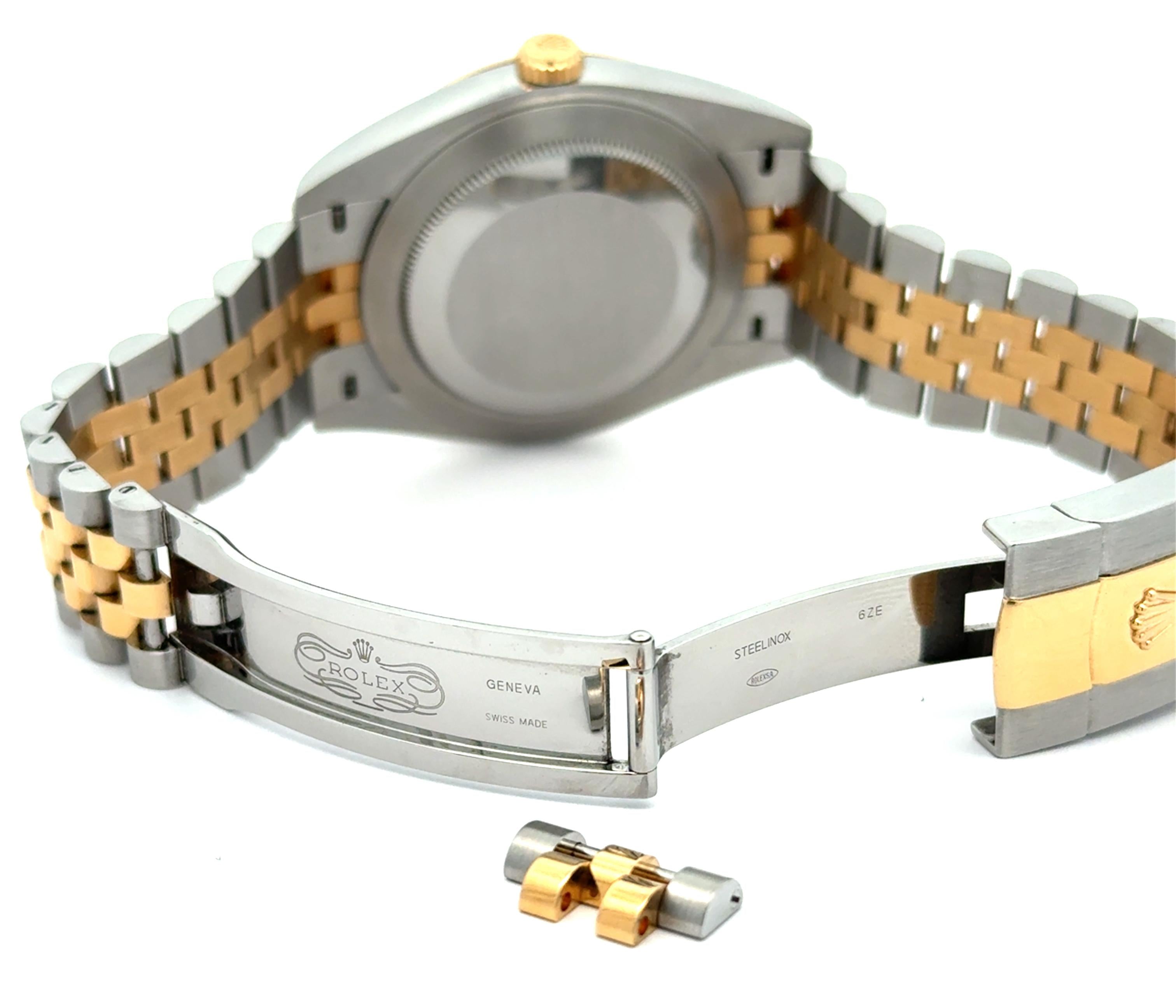 Rolex 2021 Datejust 126333 Two Tone Black Diamond Dial Watch w/ Box and Papers