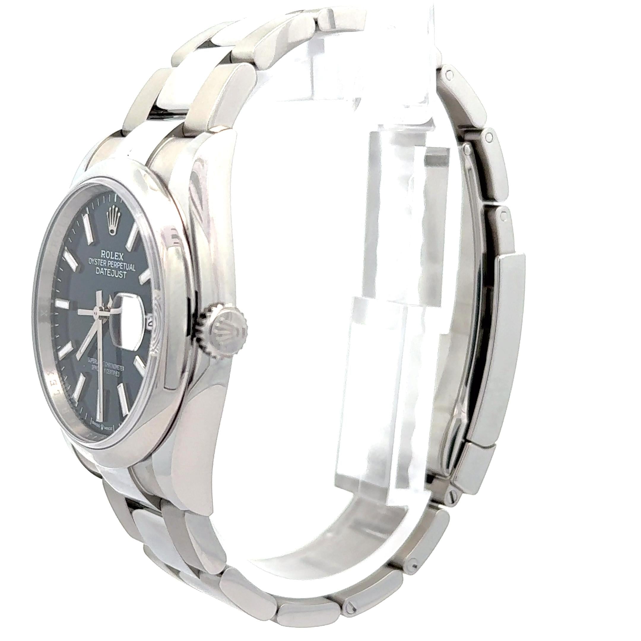 Rolex 2025 Datejust 126200 Blue Index Dial 36mm Oyster Watch w/ Box and Papers