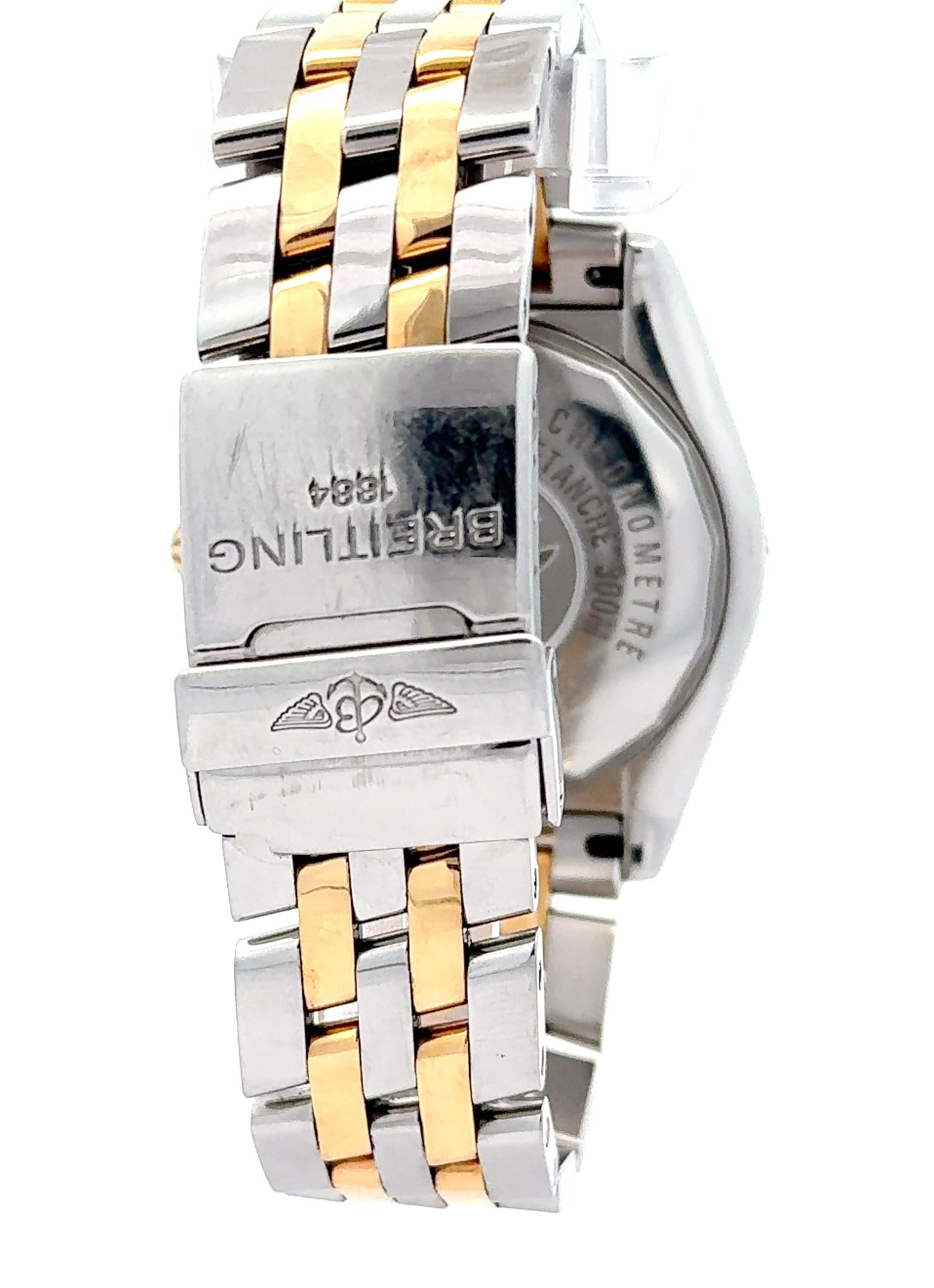 Breitling Chronomat Evolution B13356 44mm MoP Dial Two Tone Wrist Watch