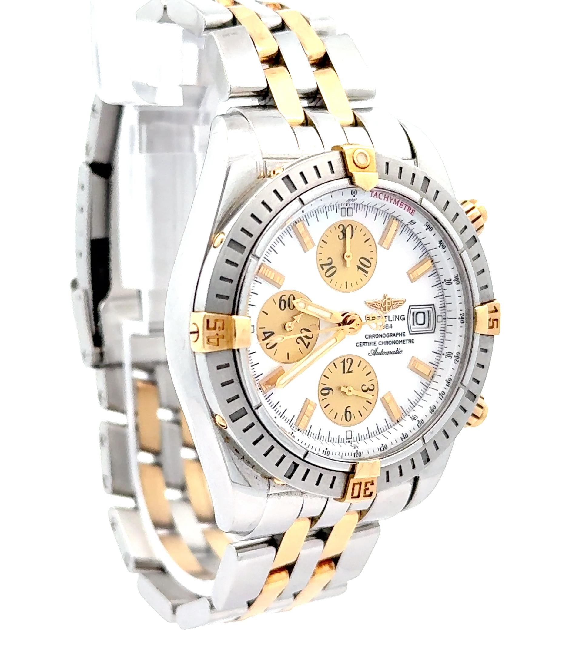 Breitling Chronomat Evolution B13356 44mm MoP Dial Two Tone Wrist Watch