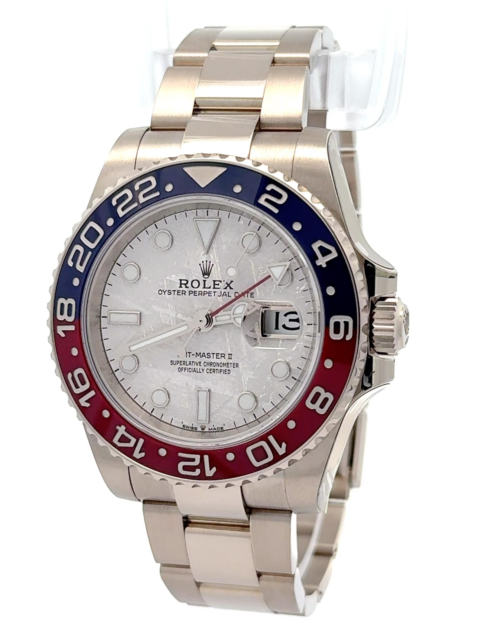 Rolex 2023 GMT-Master II 126719BLRO Gold Meteorite Dial Watch w/ Card and Tag