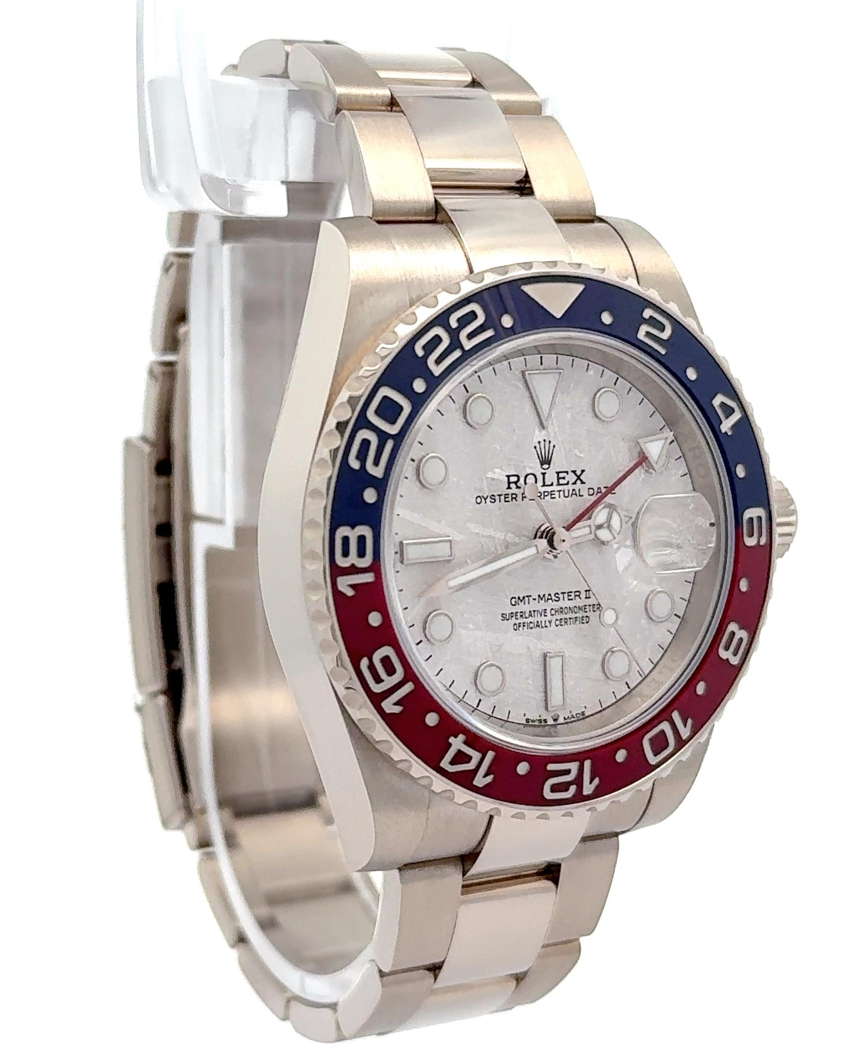 Rolex 2023 GMT-Master II 126719BLRO Gold Meteorite Dial Watch w/ Card and Tag