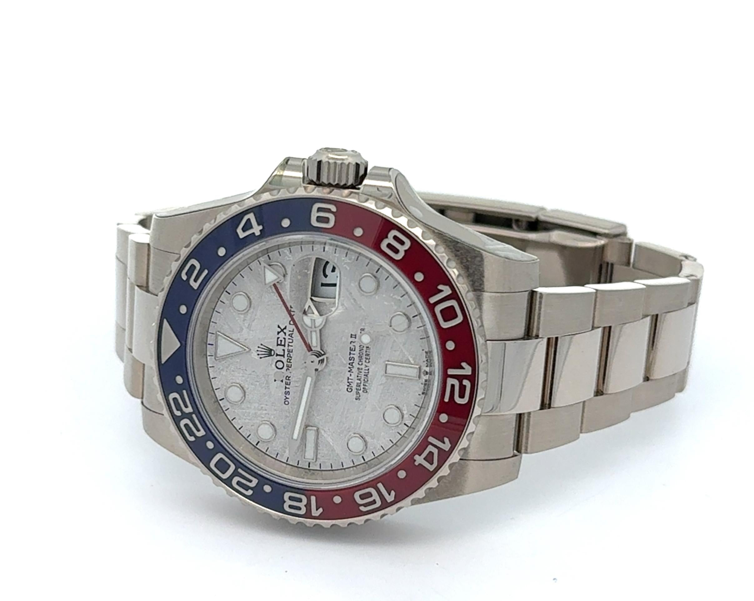 Rolex 2023 GMT-Master II 126719BLRO Gold Meteorite Dial Watch w/ Card and Tag