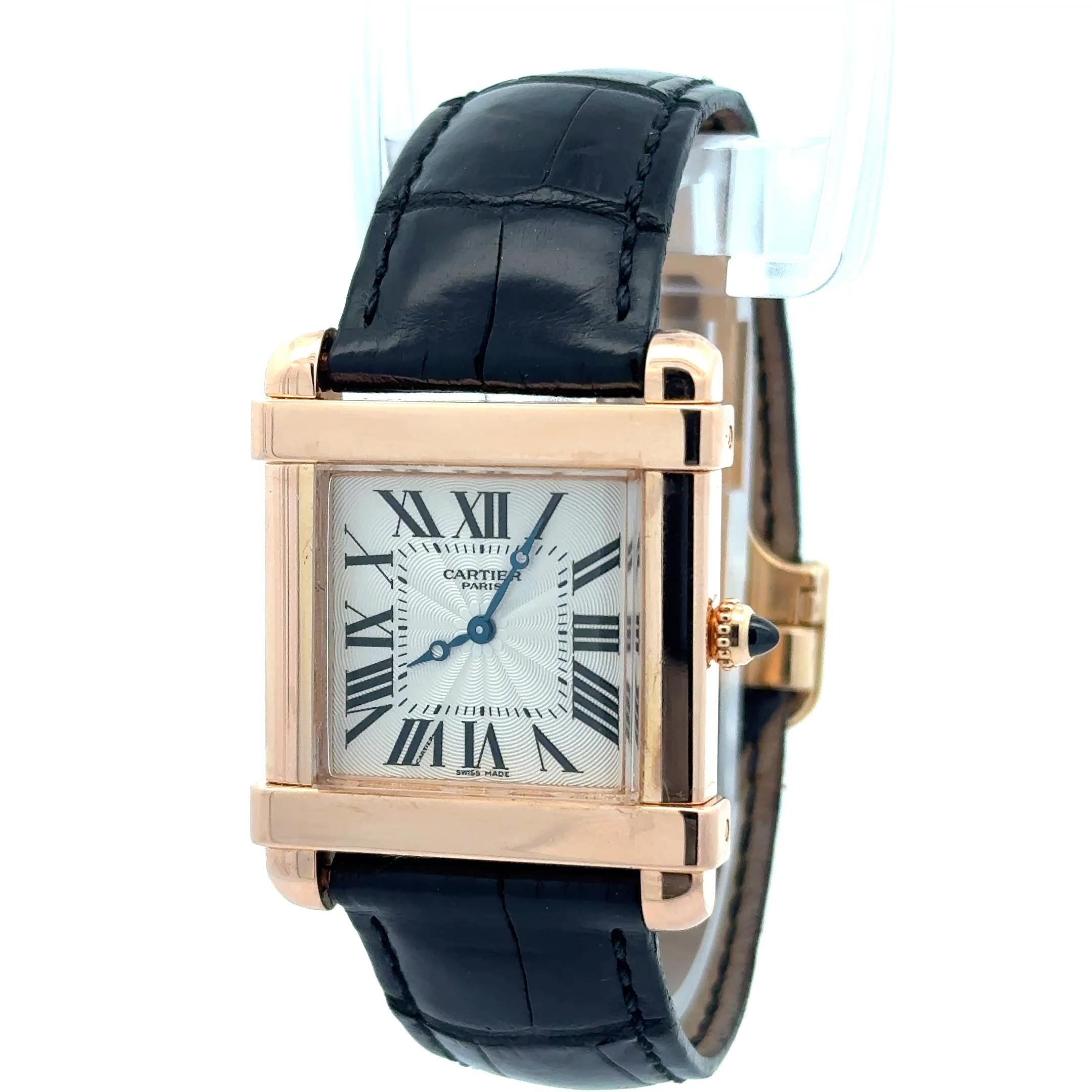 Cartier Tank Chinoise 2684G 18K Rose Gold Wrist Watch w/ Box