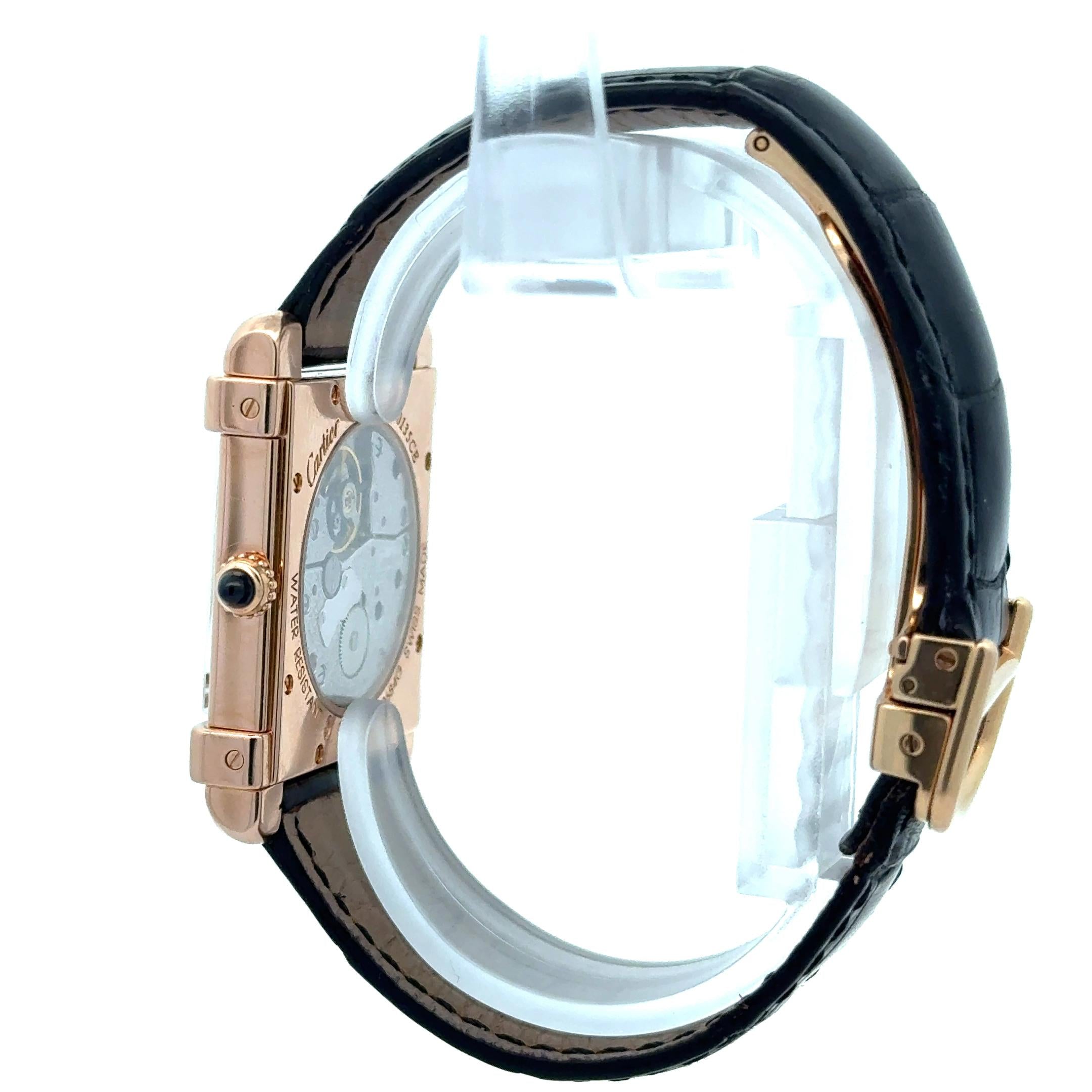 Cartier Tank Chinoise 2684G 18K Rose Gold Wrist Watch w/ Box