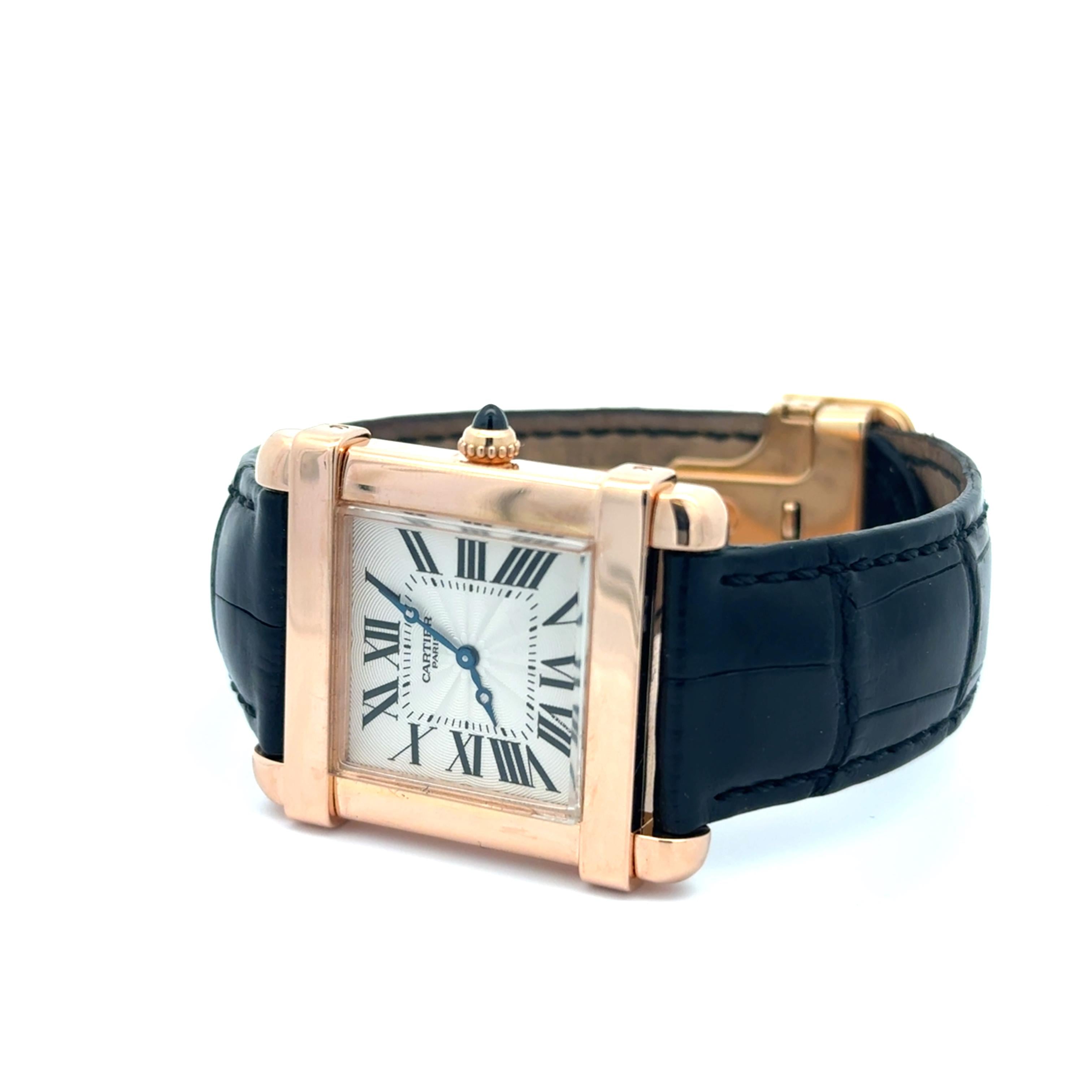 Cartier Tank Chinoise 2684G 18K Rose Gold Wrist Watch w/ Box