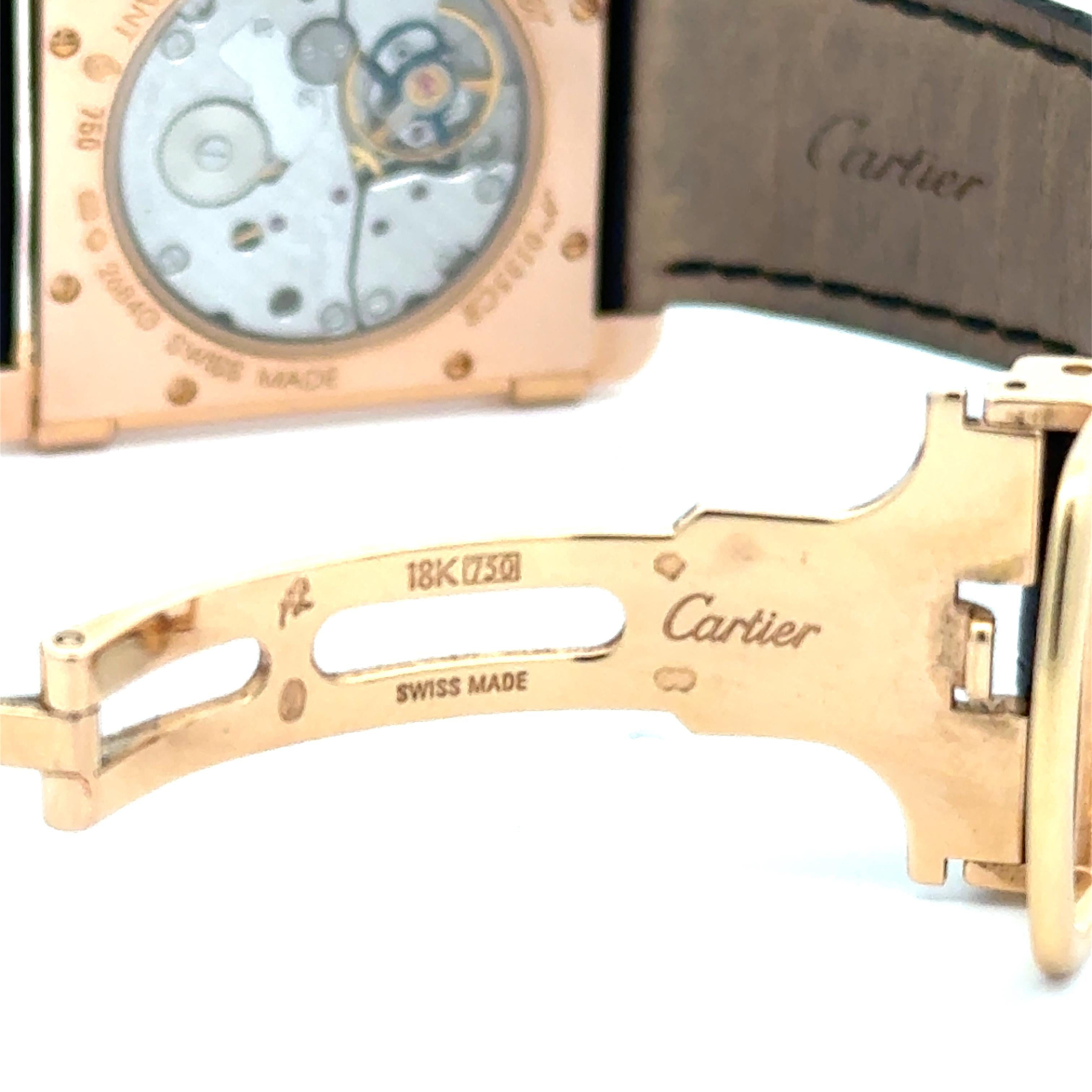 Cartier Tank Chinoise 2684G 18K Rose Gold Wrist Watch w/ Box