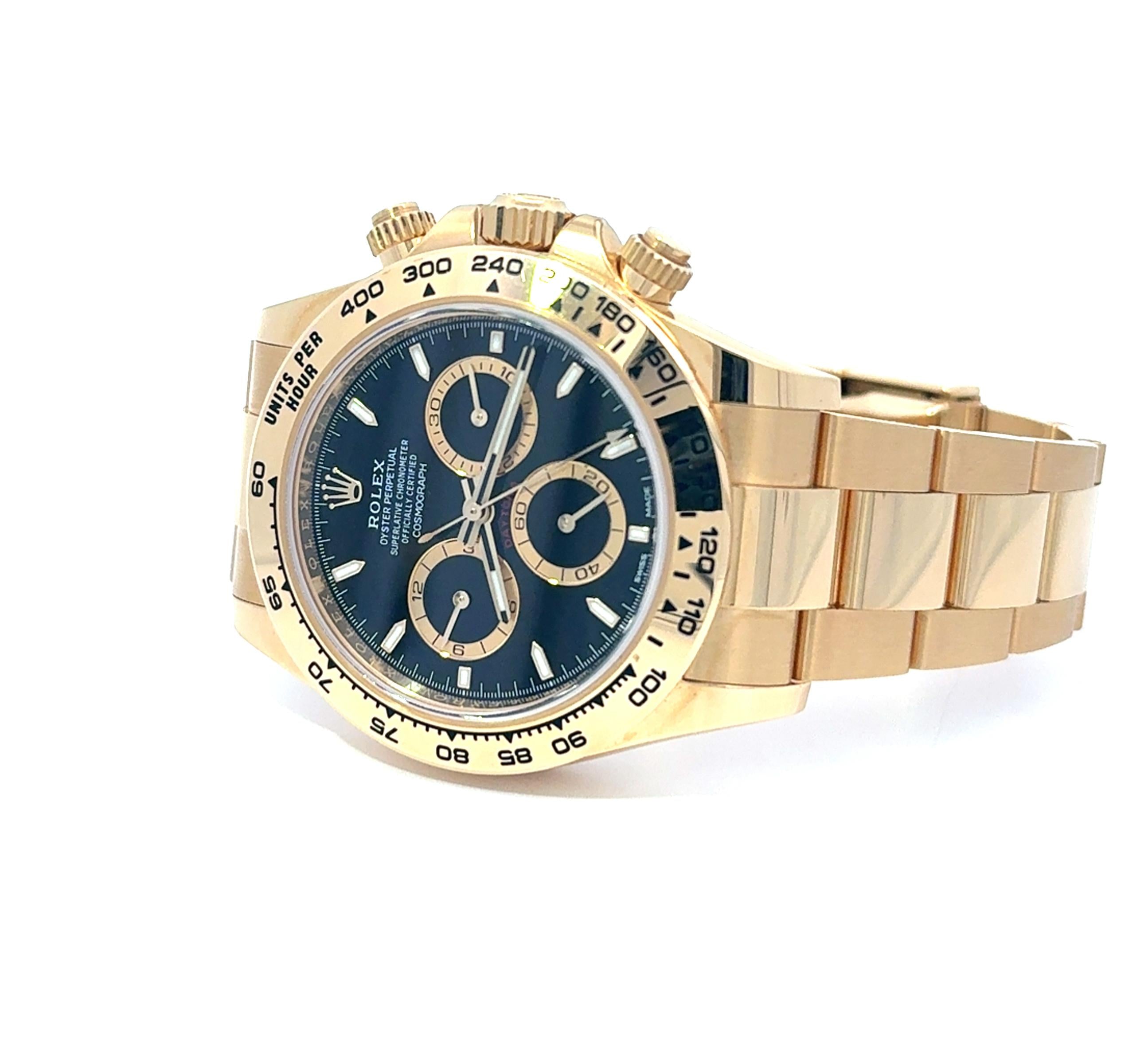 Rolex 2024 Daytona 126508 40mm Yellow Gold Black Dial Watch w/ Box and Papers