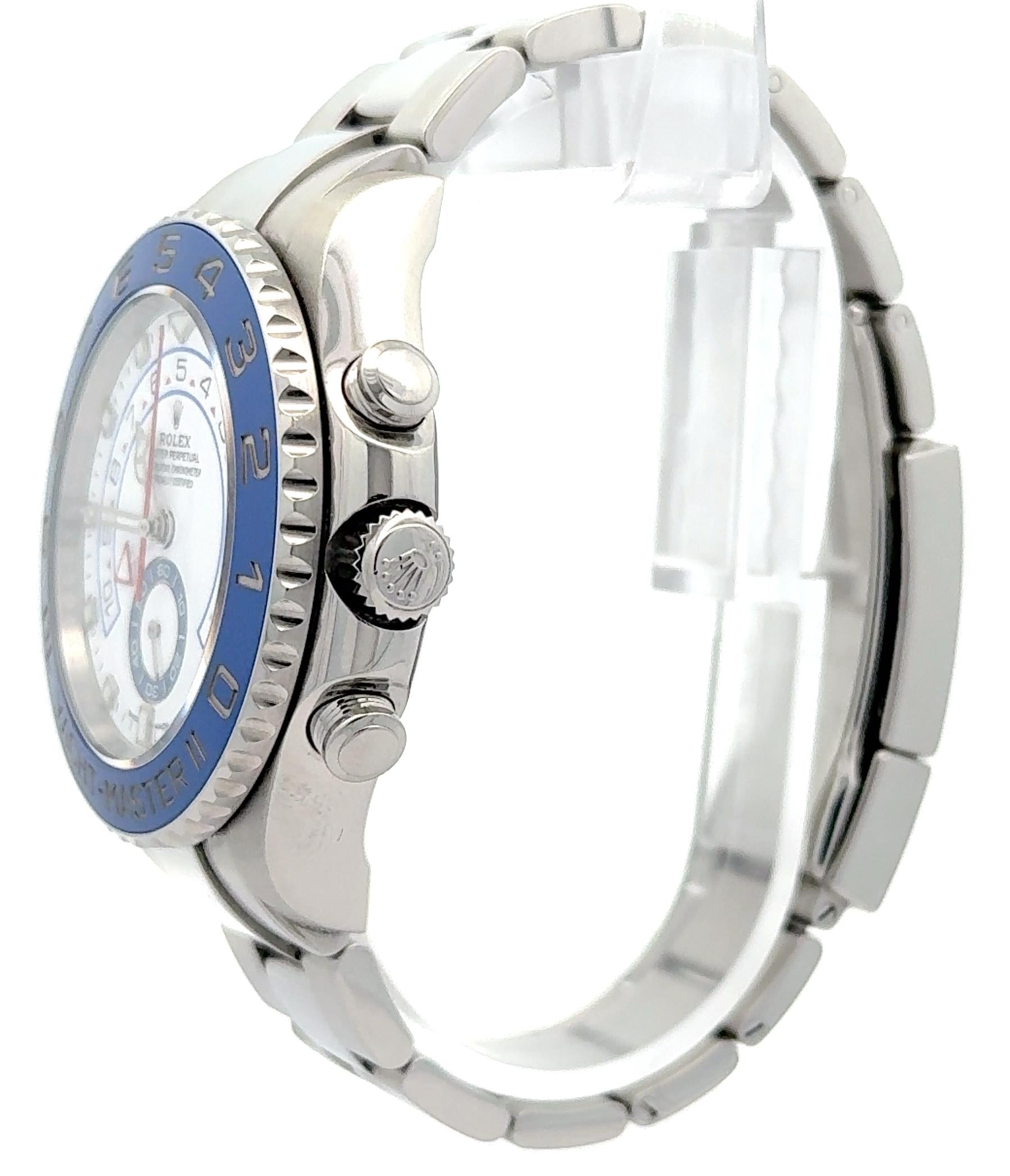 Rolex 2019 Yacht-Master II 116680 44mm White Dial Stainless Watch w/ Card