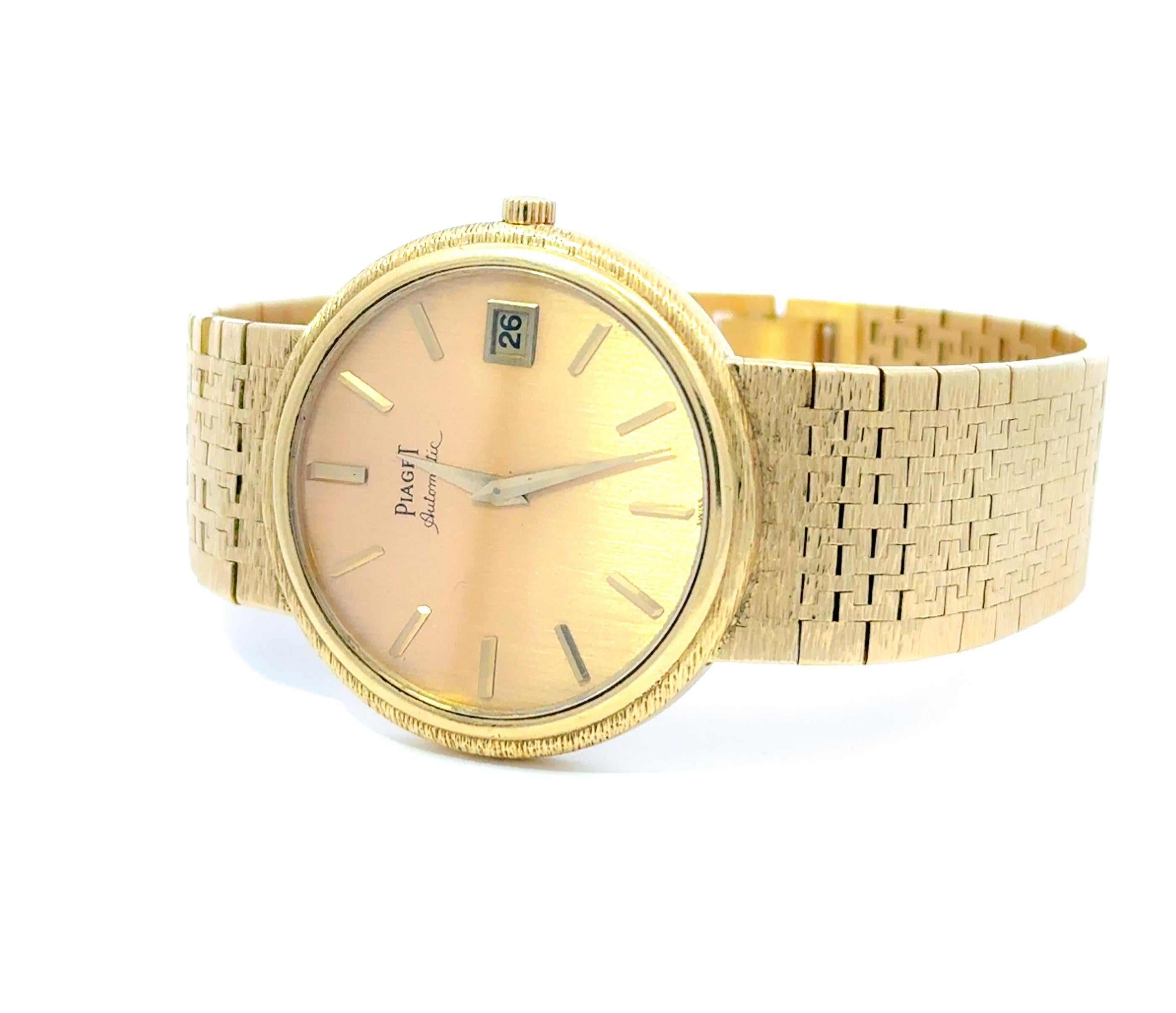 Piaget Altiplano 18k Yellow Gold Florentine 34mm Automatic Dinner Watch